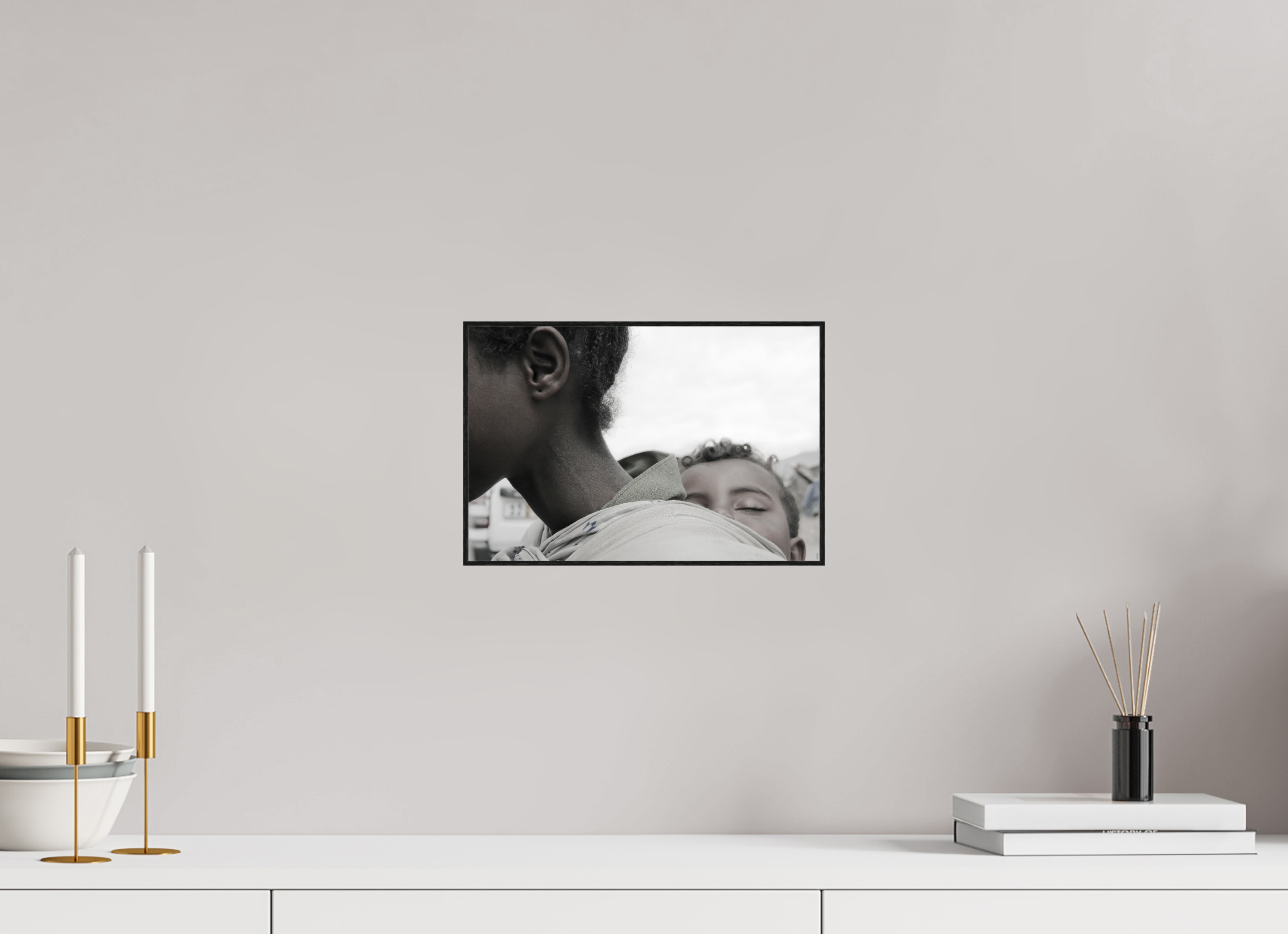 30 x 20 cm, Foto in ArtBox aus Massivholz Eiche schwarz RED³ PH Machui I