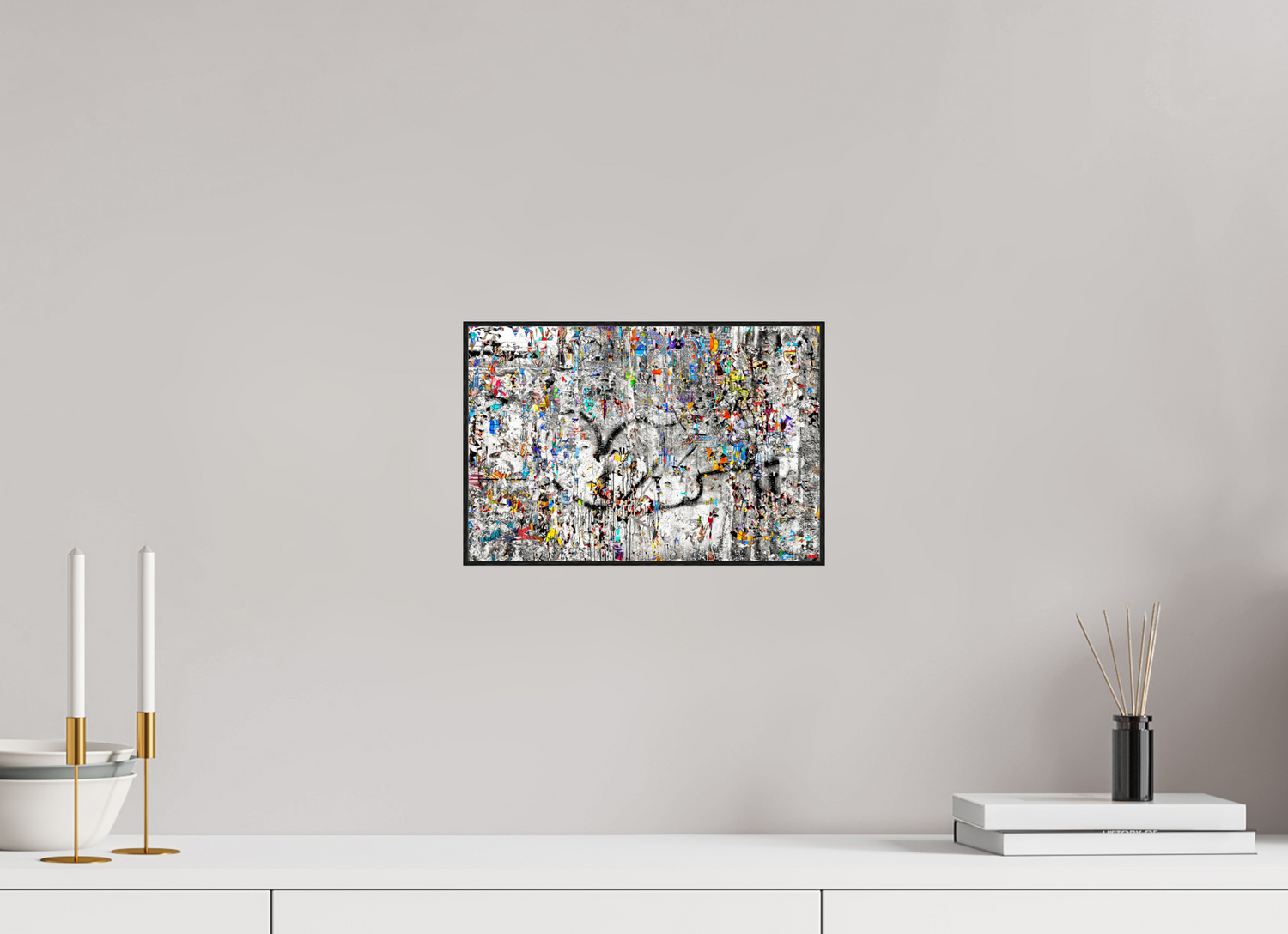 30 x 20 cm, Foto in ArtBox aus Massivholz Eiche schwarz RED³ SCSI Mu&