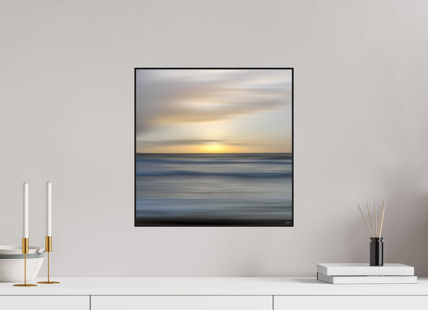 40 x 40 cm, Foto in ArtBox aus Massivholz Eiche schwarz RED³ PH Salome II