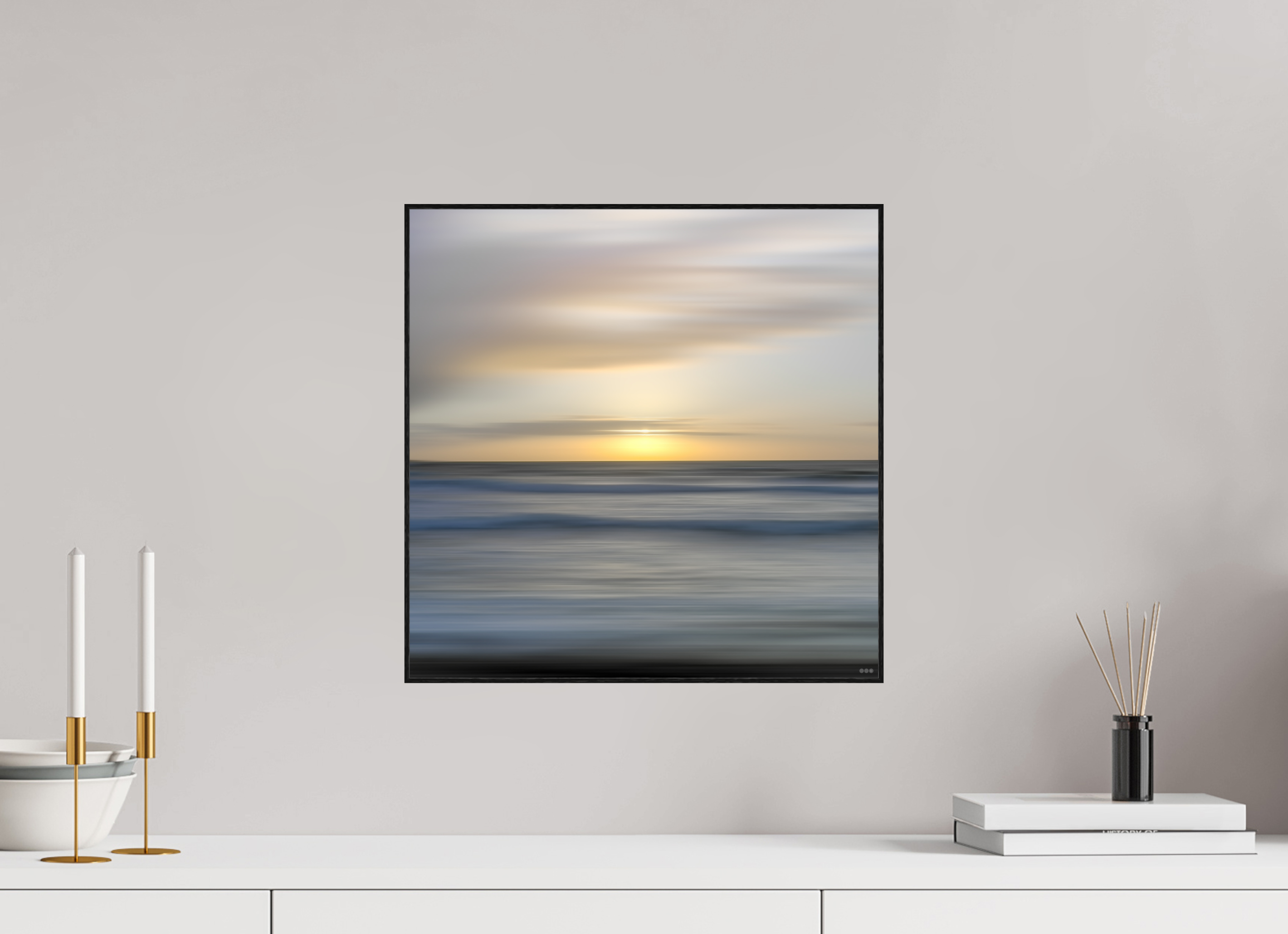 40 x 40 cm, Foto in ArtBox aus Massivholz Eiche schwarz RED³ PH Salome II