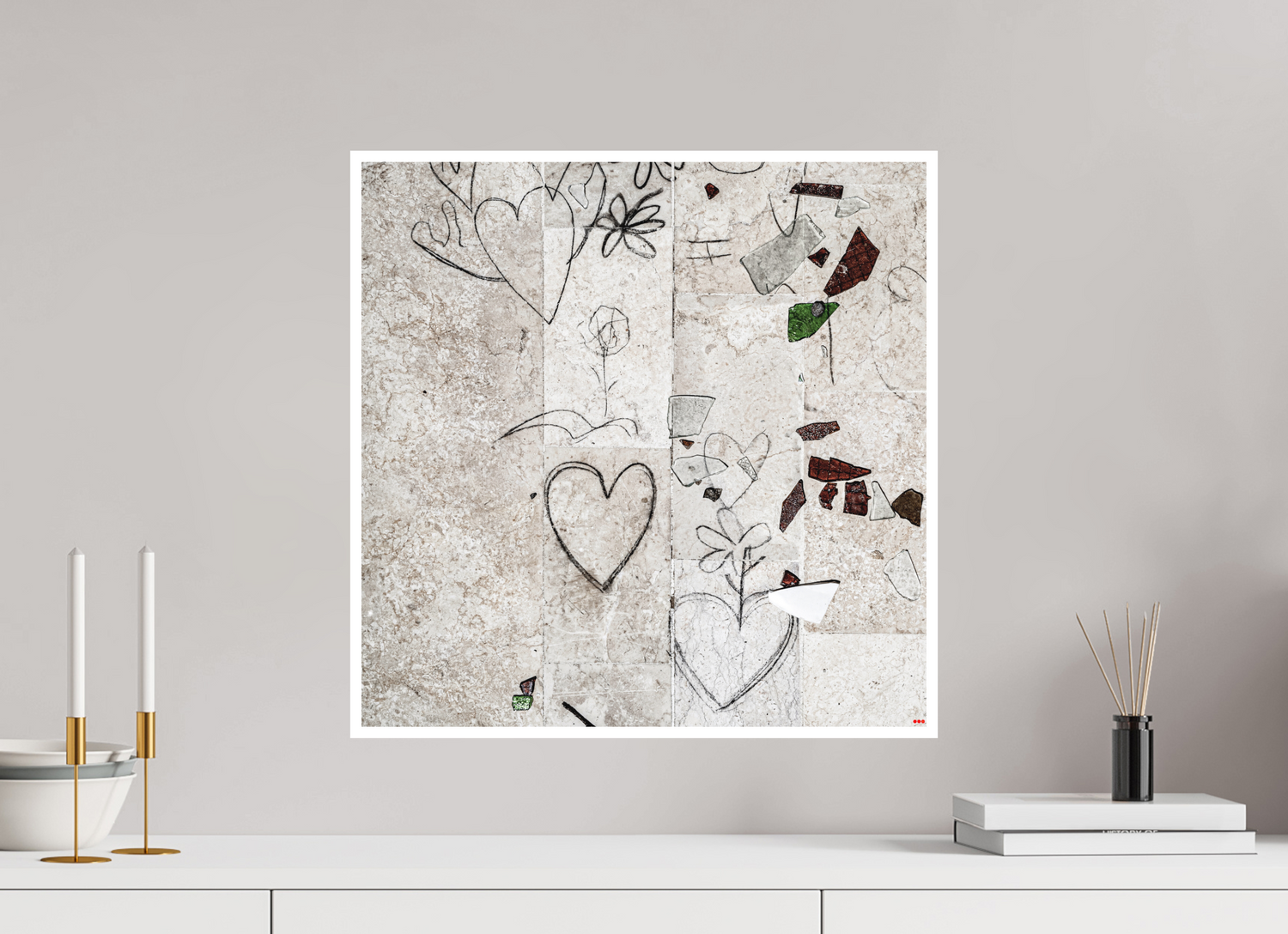 50 x 50 cm, Fine Art Print Hahnemühle William Turner RED³ PH Chandelier II