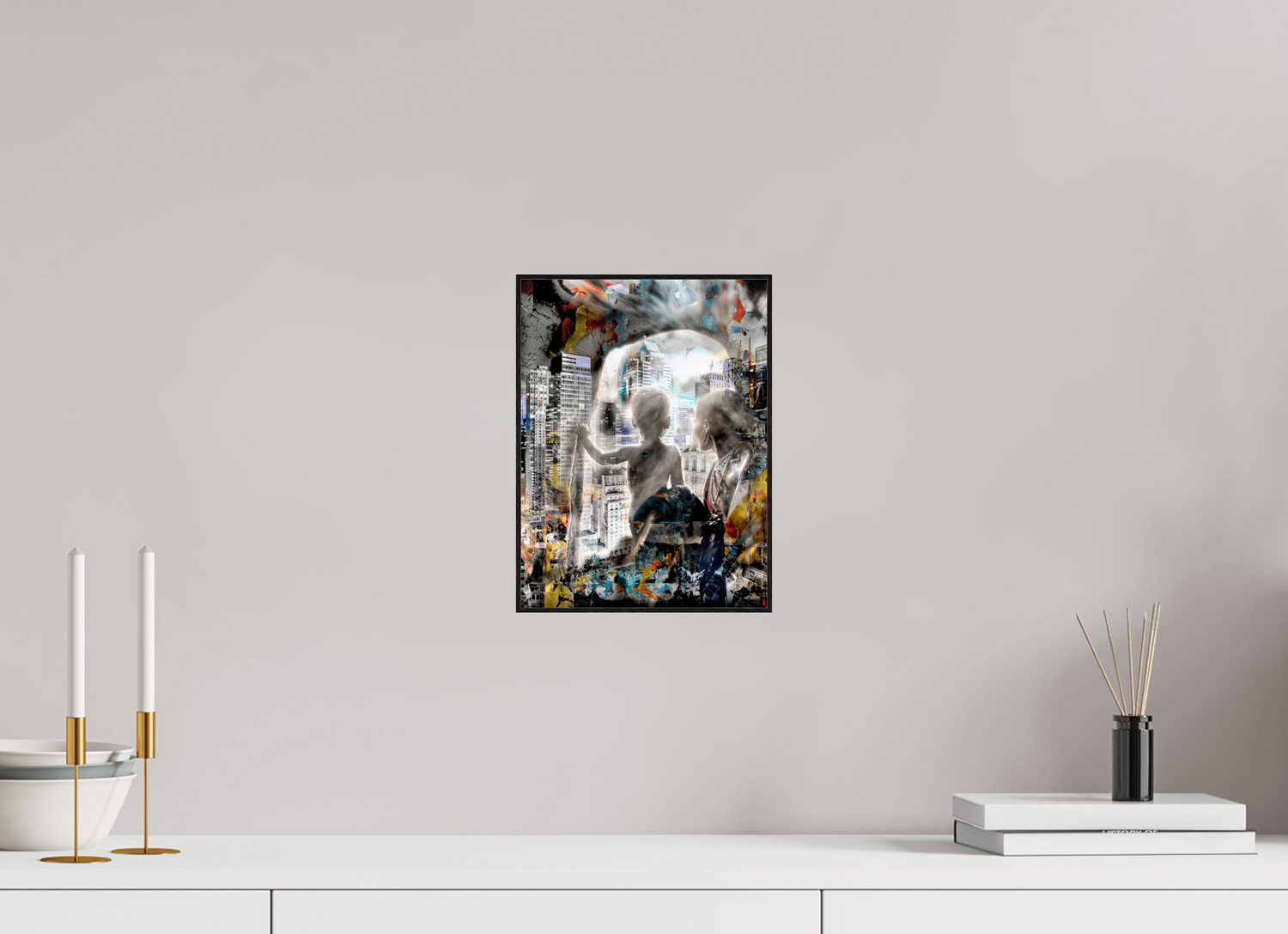 21 x 28 cm, Foto in ArtBox aus Massivholz Eiche schwarz RED³ HP Sukama III