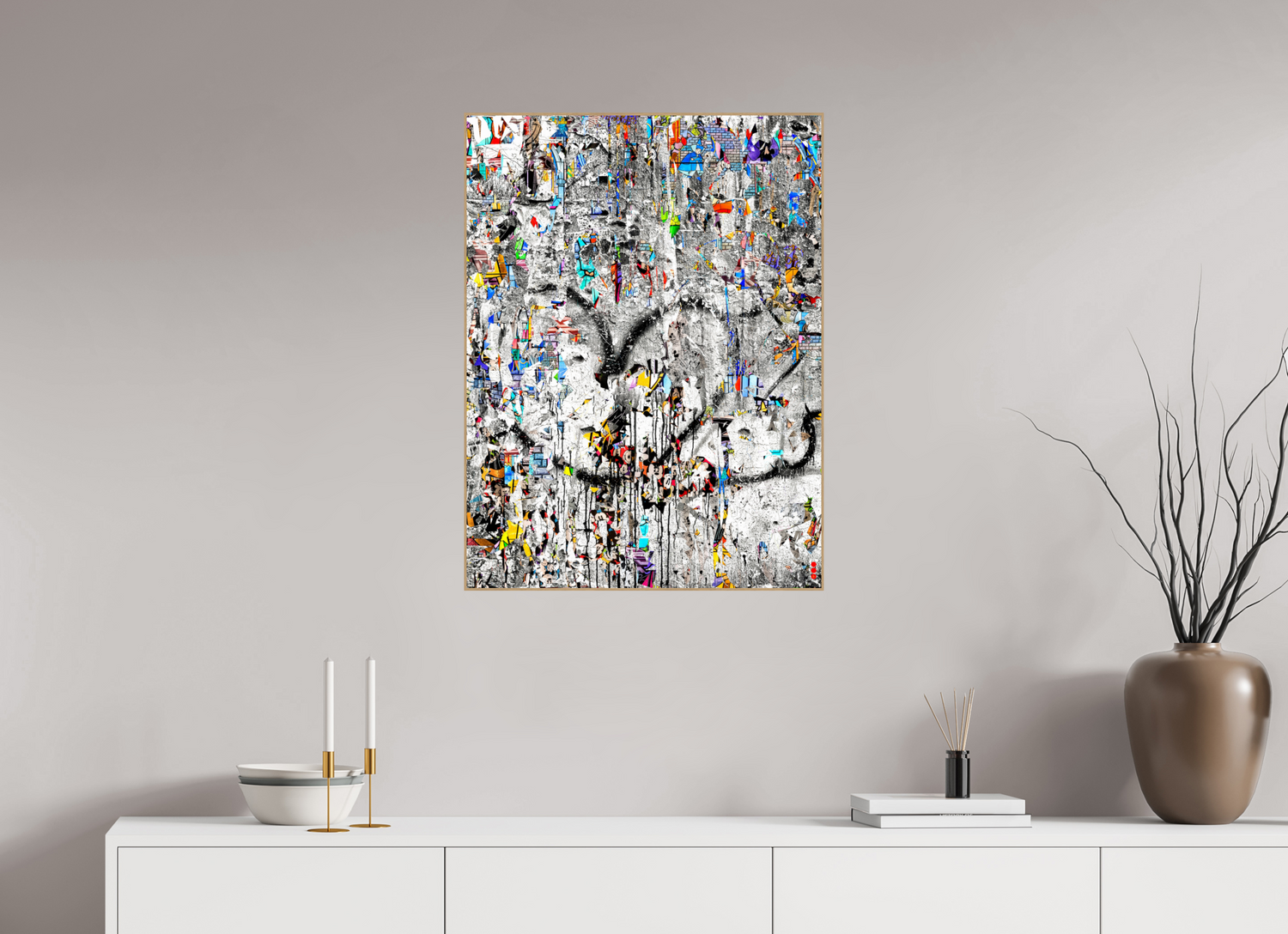 60 x 80 cm, Foto in ArtBox aus Massivholz Eiche natur RED³ SCSI Mu&