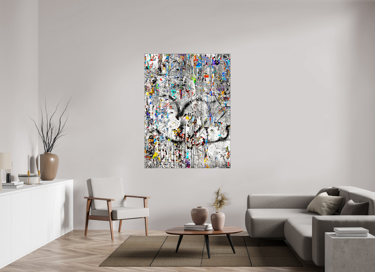 120 x 160 cm, Slimline Einfassung schwarz unter 2mm Acrylglas FA SCSI Mu&