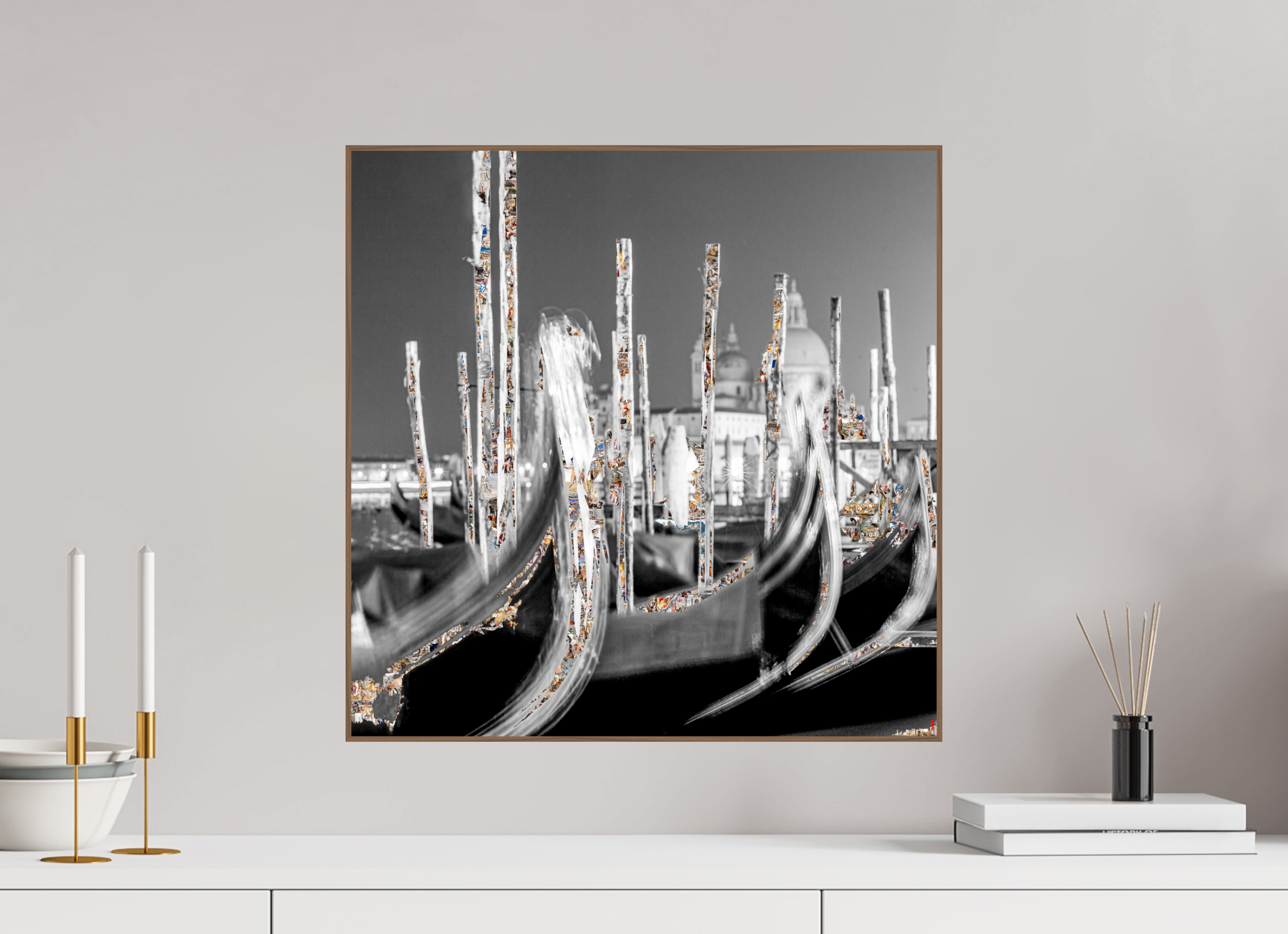 50 x 50 cm, Foto in ArtBox aus Massivholz Nussbaum RED³ HP Alina II