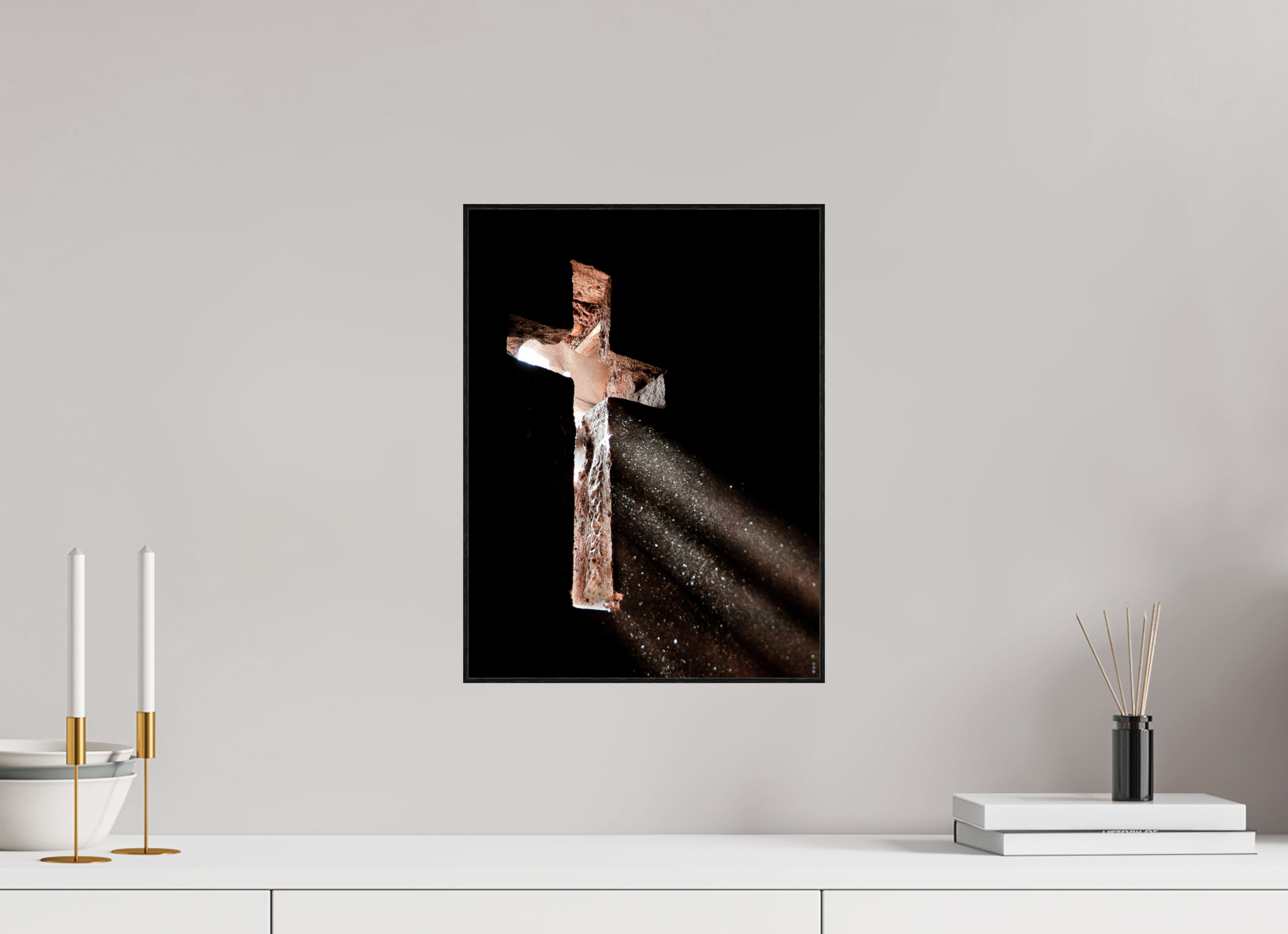 30 x 40 cm, Foto in ArtBox aus Massivholz Eiche schwarz RED³ PH Moyale III