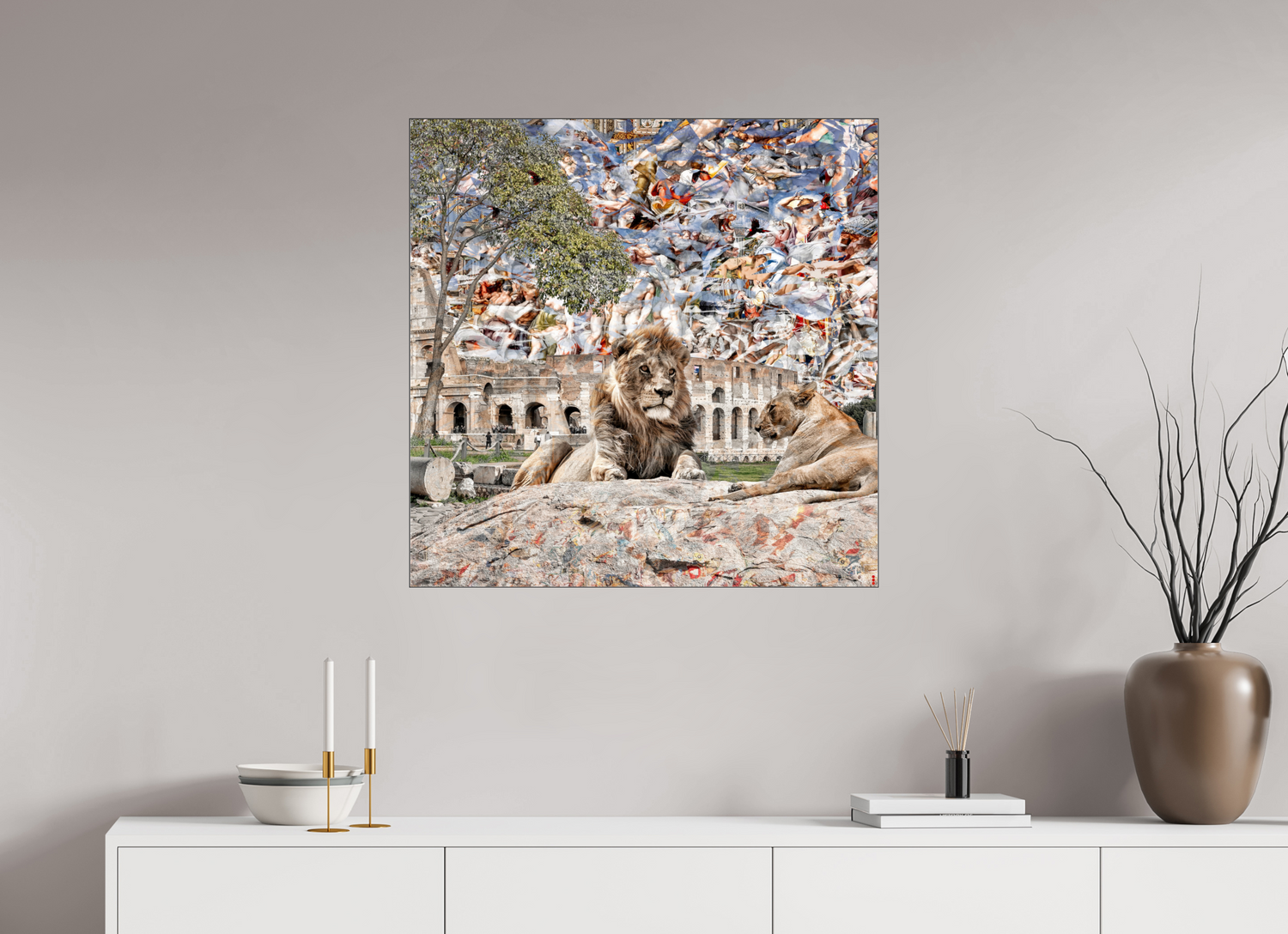 80 x 80 cm, Slimline Einfassung schwarz unter 2mm Acrylglas FA WC Adjesa II