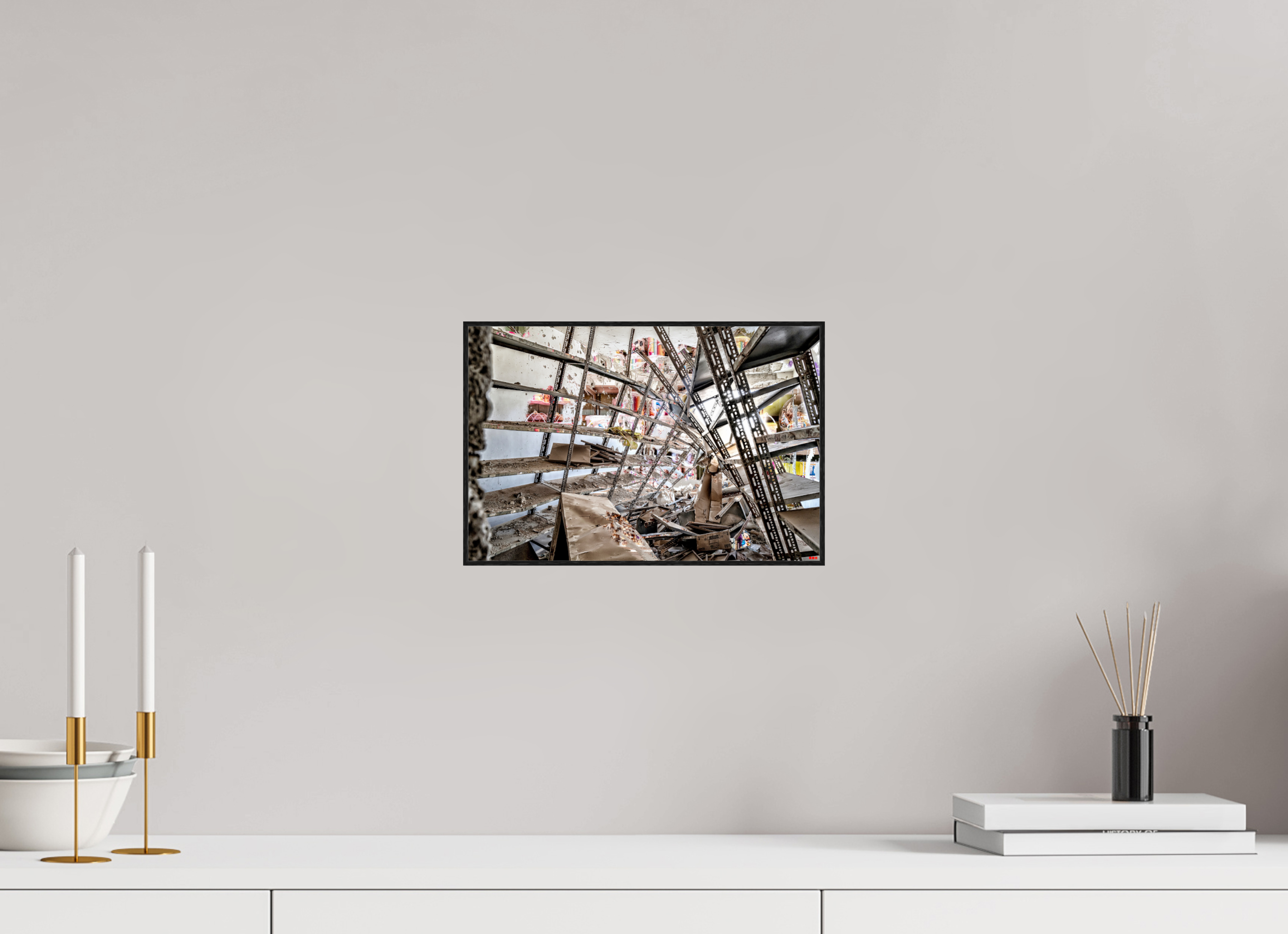 30 x 20 cm, Foto in ArtBox aus Massivholz Eiche schwarz RED³ SCSI Mahira I