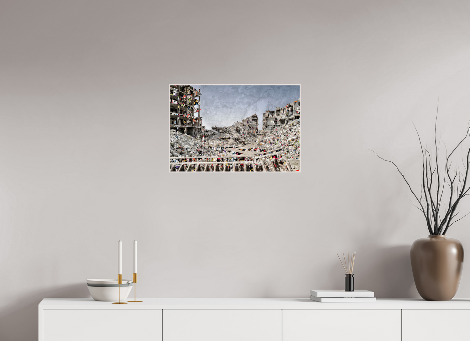 60 x 40 cm, Foto in ArtBox aus Massivholz Ahorn weiß RED³ SCSI Majid I