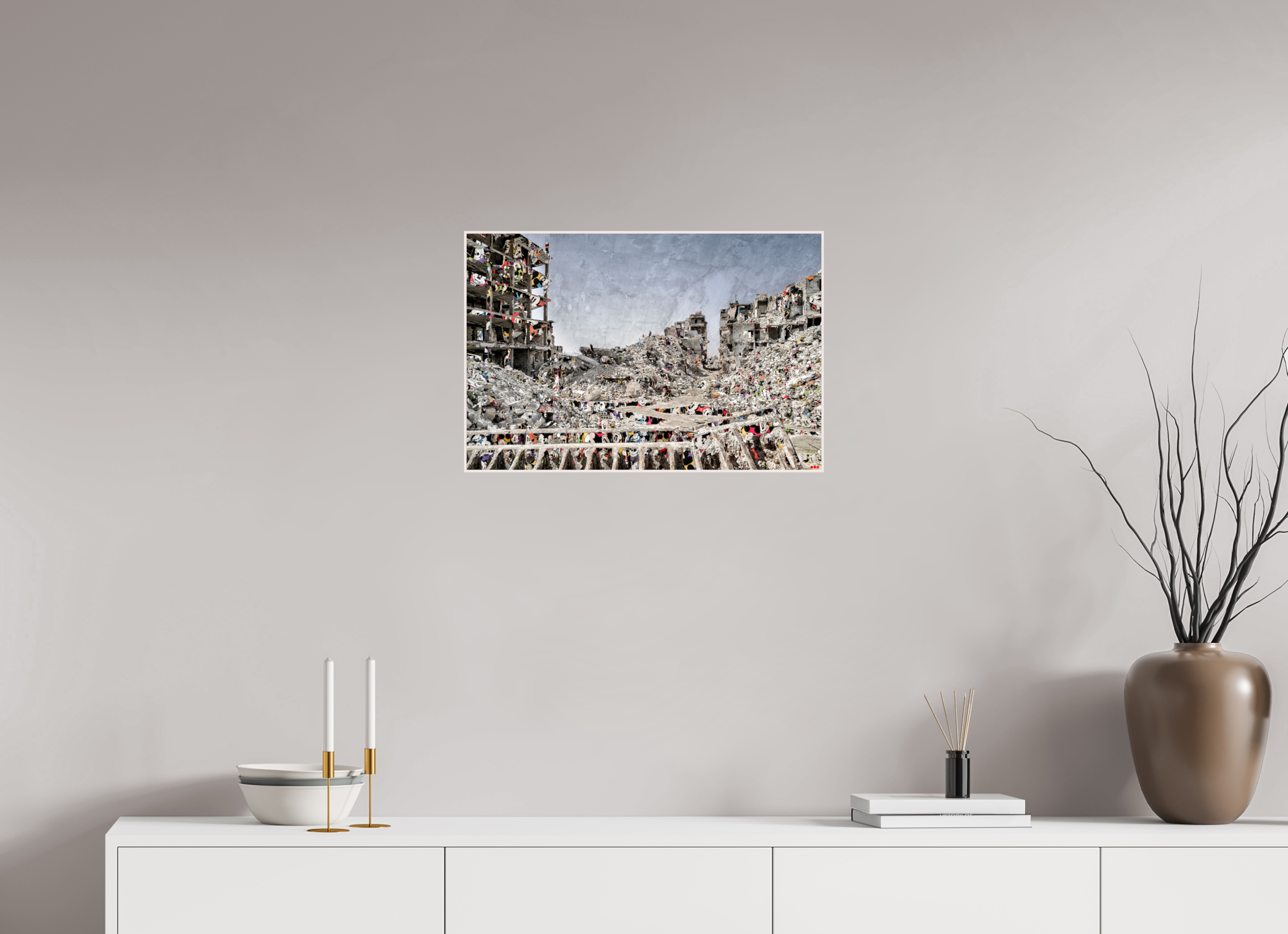60 x 40 cm, Foto in ArtBox aus Massivholz Ahorn weiß RED³ SCSI Majid I
