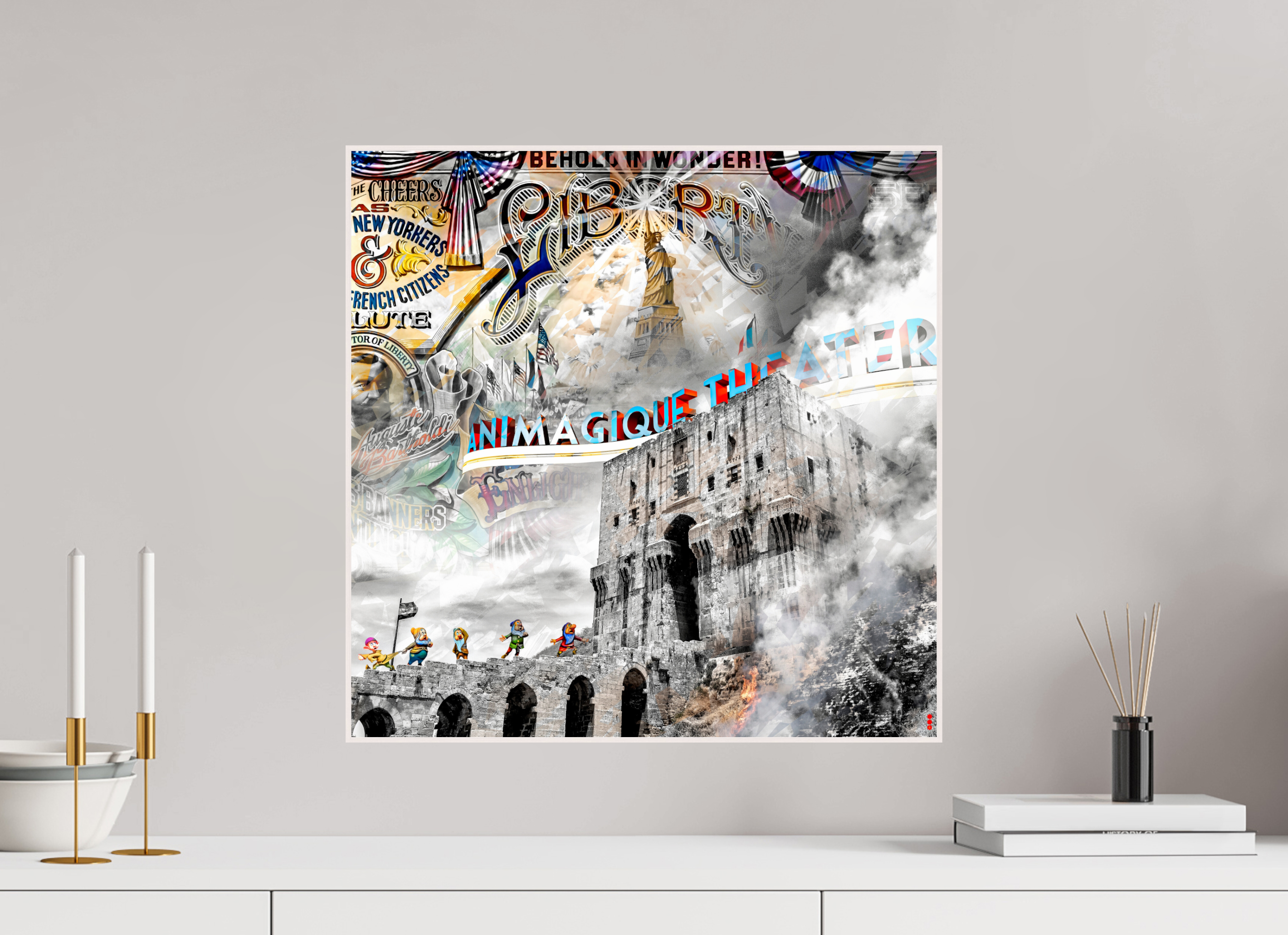 50 x 50 cm, Foto in ArtBox aus Massivholz Ahorn weiß RED³ SCSI Mumtaz II