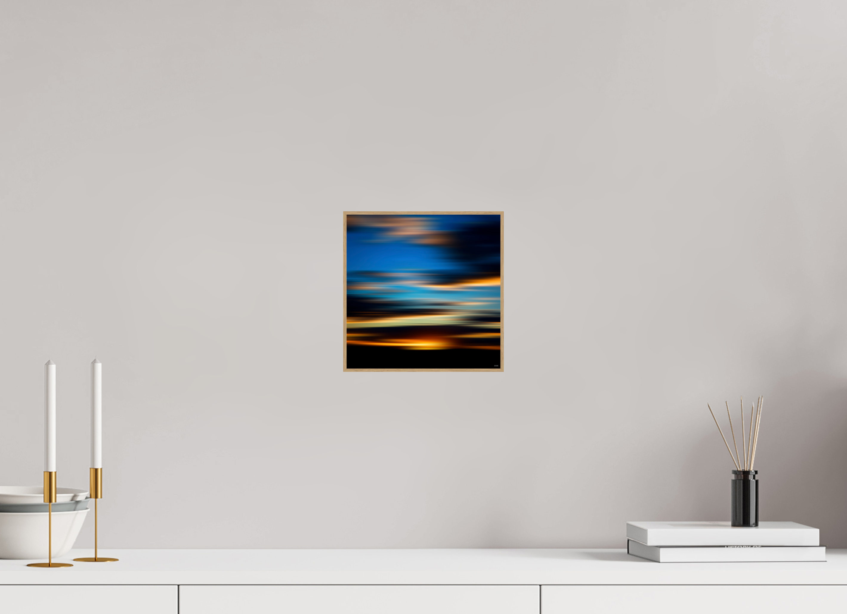 20 x 20 cm, Foto in ArtBox aus Massivholz Eiche natur RED³ PH Nahara II