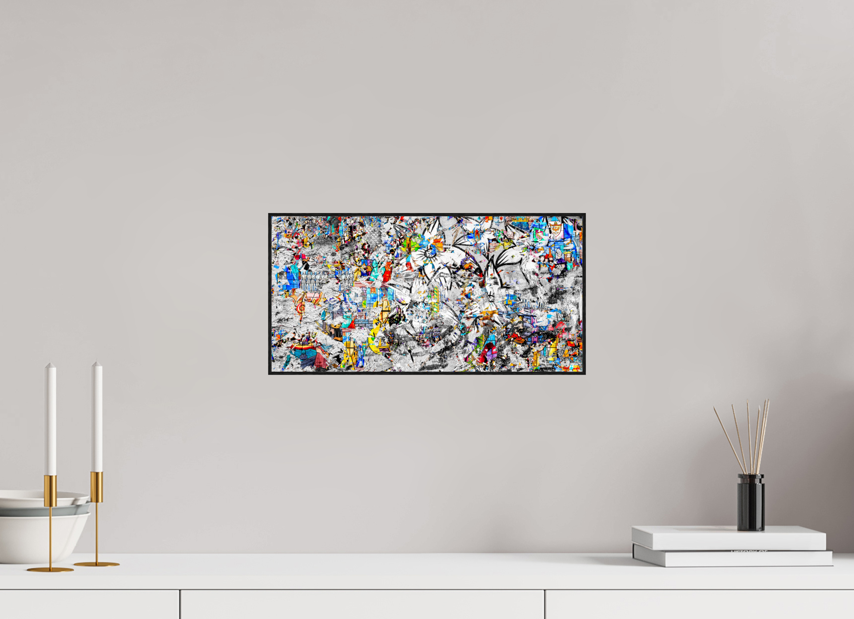 40 x 20 cm, Foto in ArtBox aus Massivholz Eiche schwarz RED³ SCSI Miraaj V