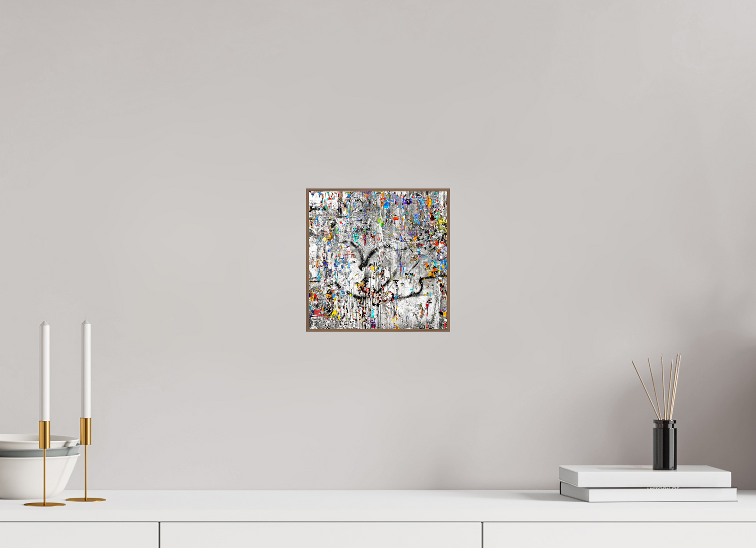 20 x 20 cm, Foto in ArtBox aus Massivholz Nussbaum RED³ SCSI Mu&