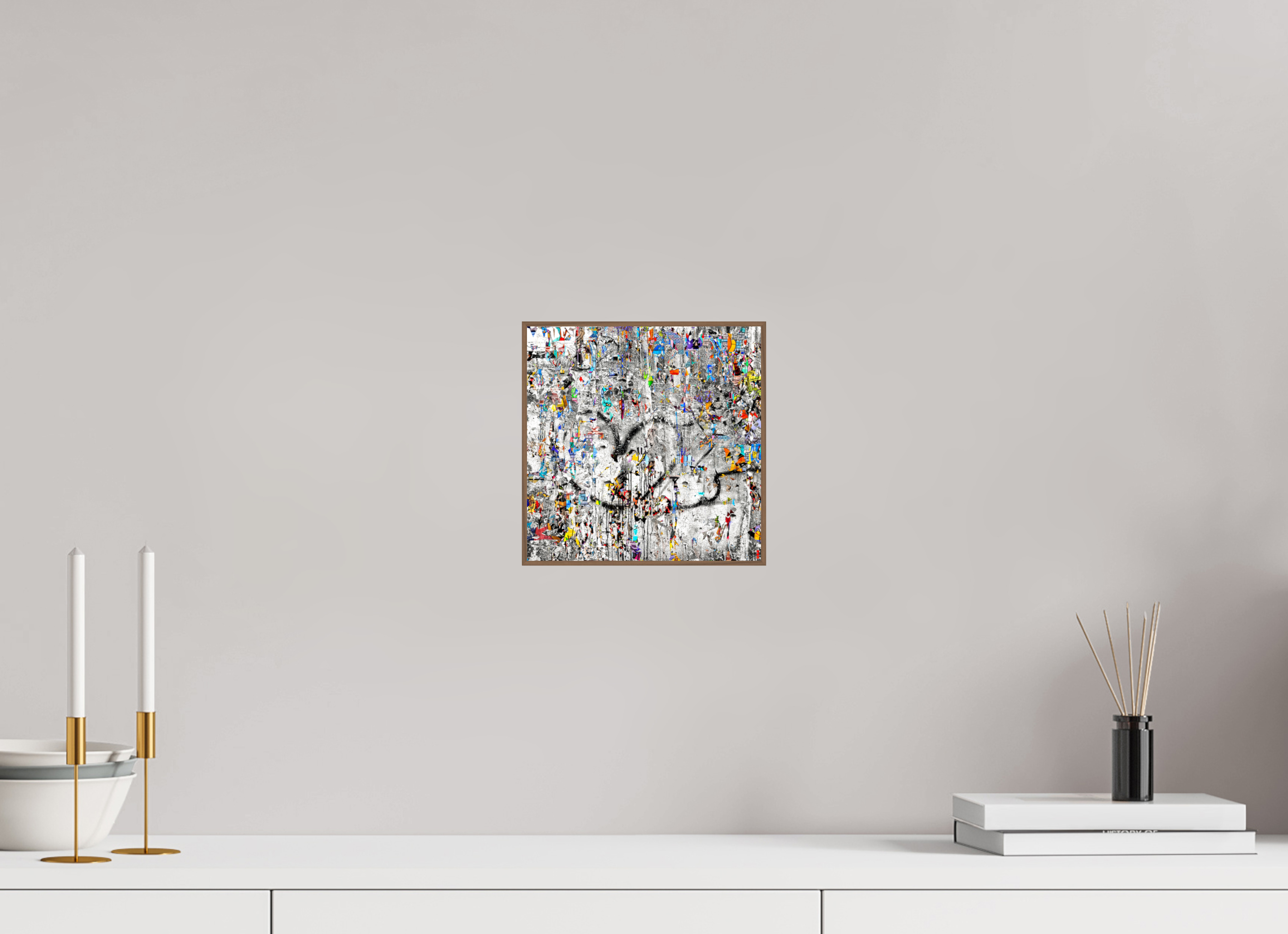 20 x 20 cm, Foto in ArtBox aus Massivholz Nussbaum RED³ SCSI Mu&