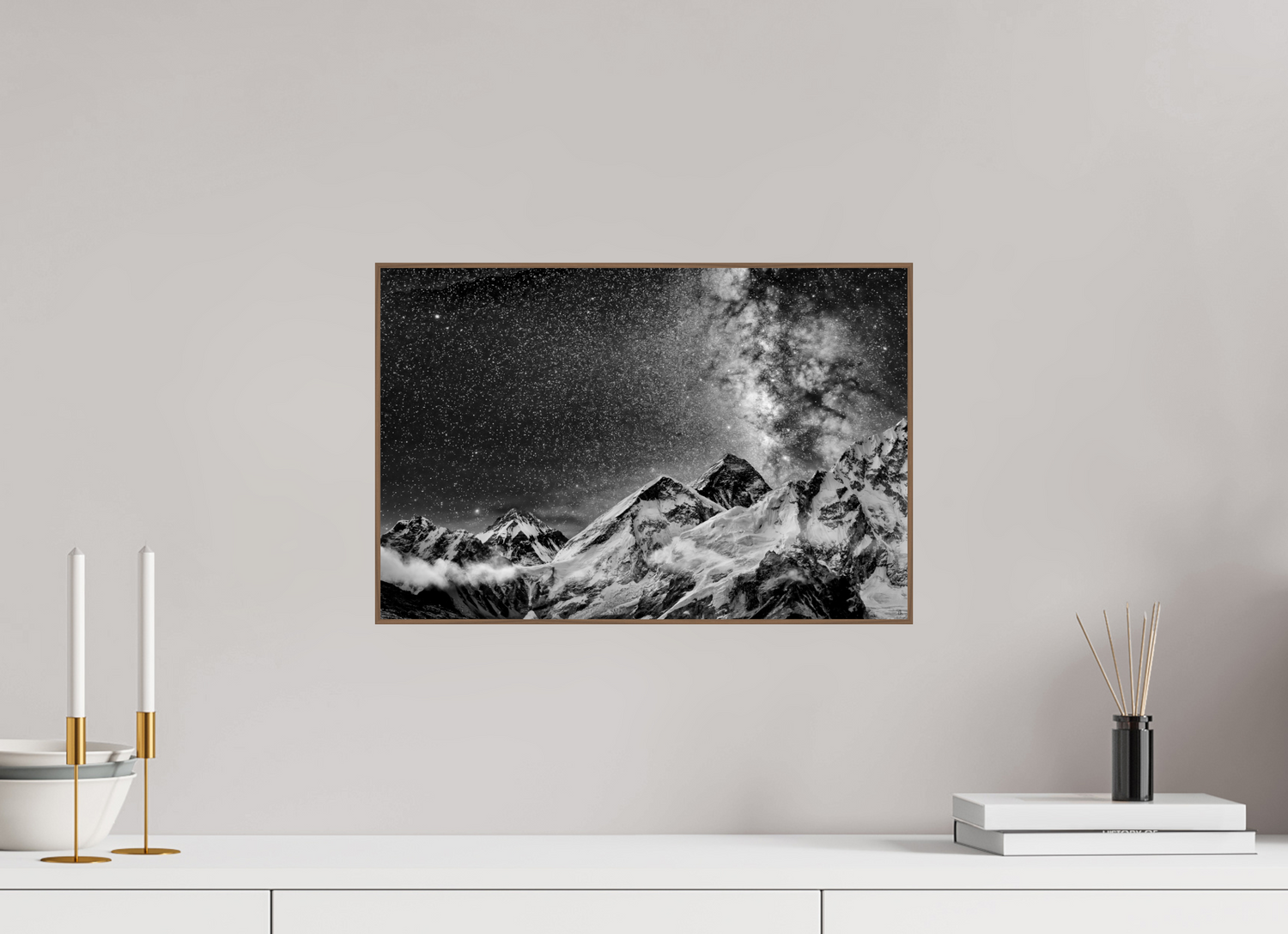 45 x 30 cm, Foto in ArtBox aus Massivholz Nussbaum RED³ Sopan I