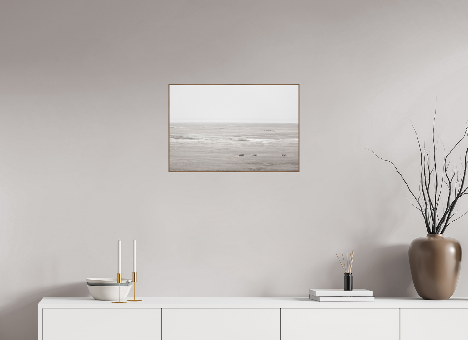 60 x 40 cm, Foto in ArtBox aus Massivholz Nussbaum RED³ PH Danai I