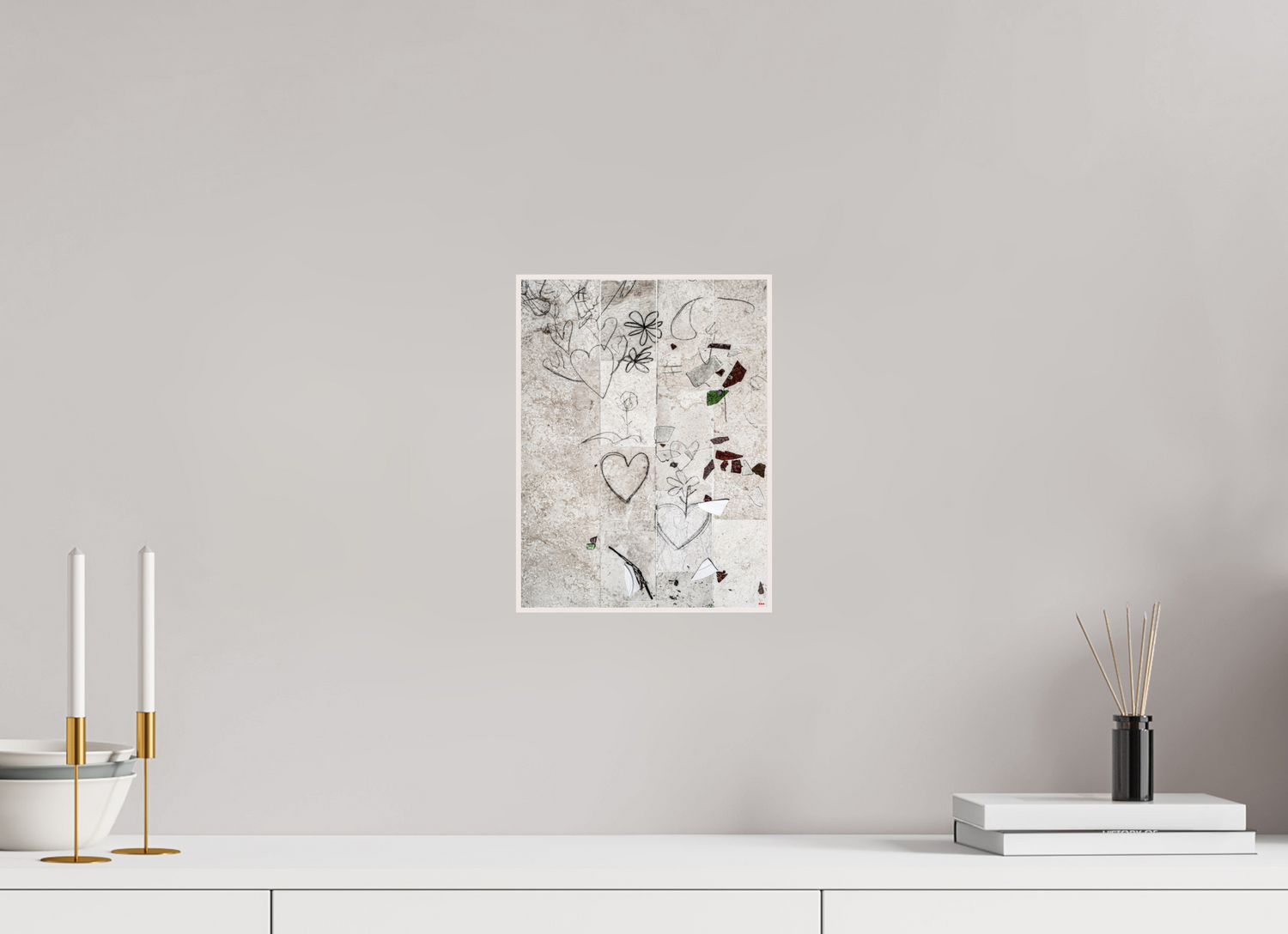 21 x 28 cm, Foto in ArtBox aus Massivholz Ahorn weiß RED³ PH Chandelier III