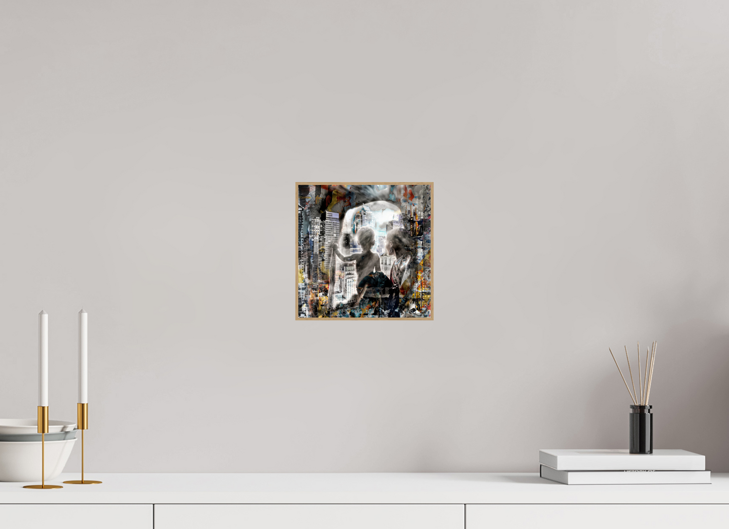 20 x 20 cm, Foto in ArtBox aus Massivholz Eiche natur RED³ HP Sukama II