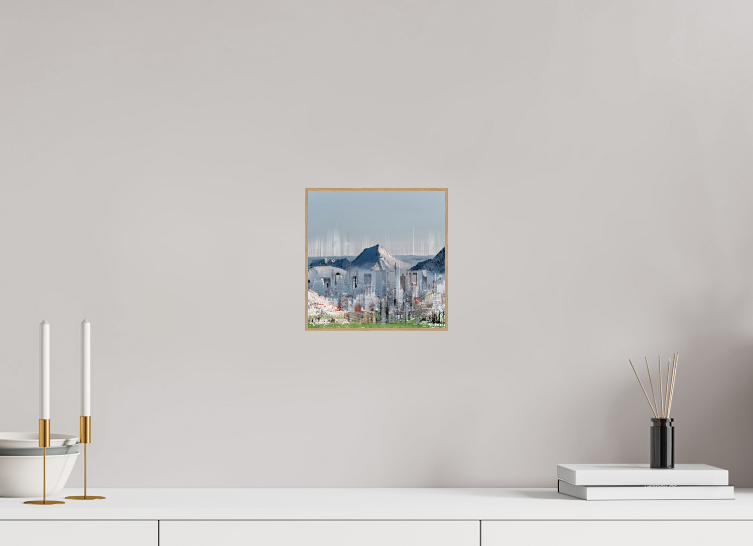 20 x 20 cm, Foto in ArtBox aus Massivholz Eiche natur RED³ HP Mafuane II