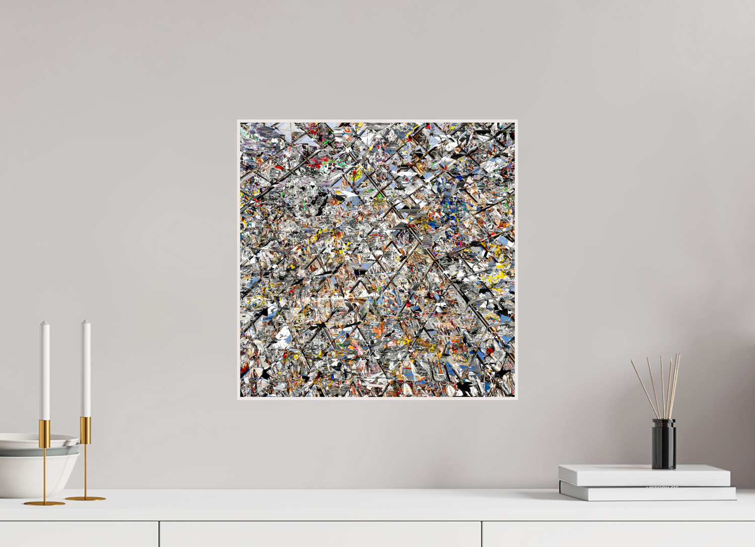 40 x 40 cm, Foto in ArtBox aus Massivholz Ahorn weiß RED³ HP Lacrimosa II