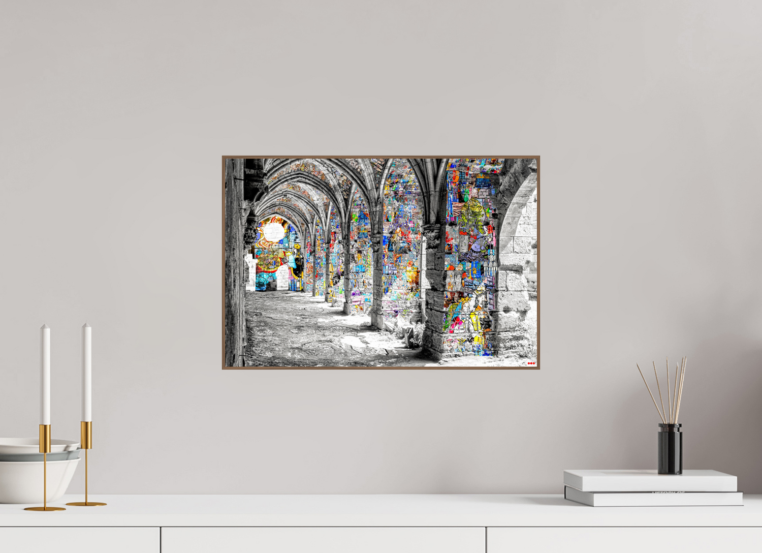 45 x 30 cm, Foto in ArtBox aus Massivholz Nussbaum RED³ SCSI Malik I