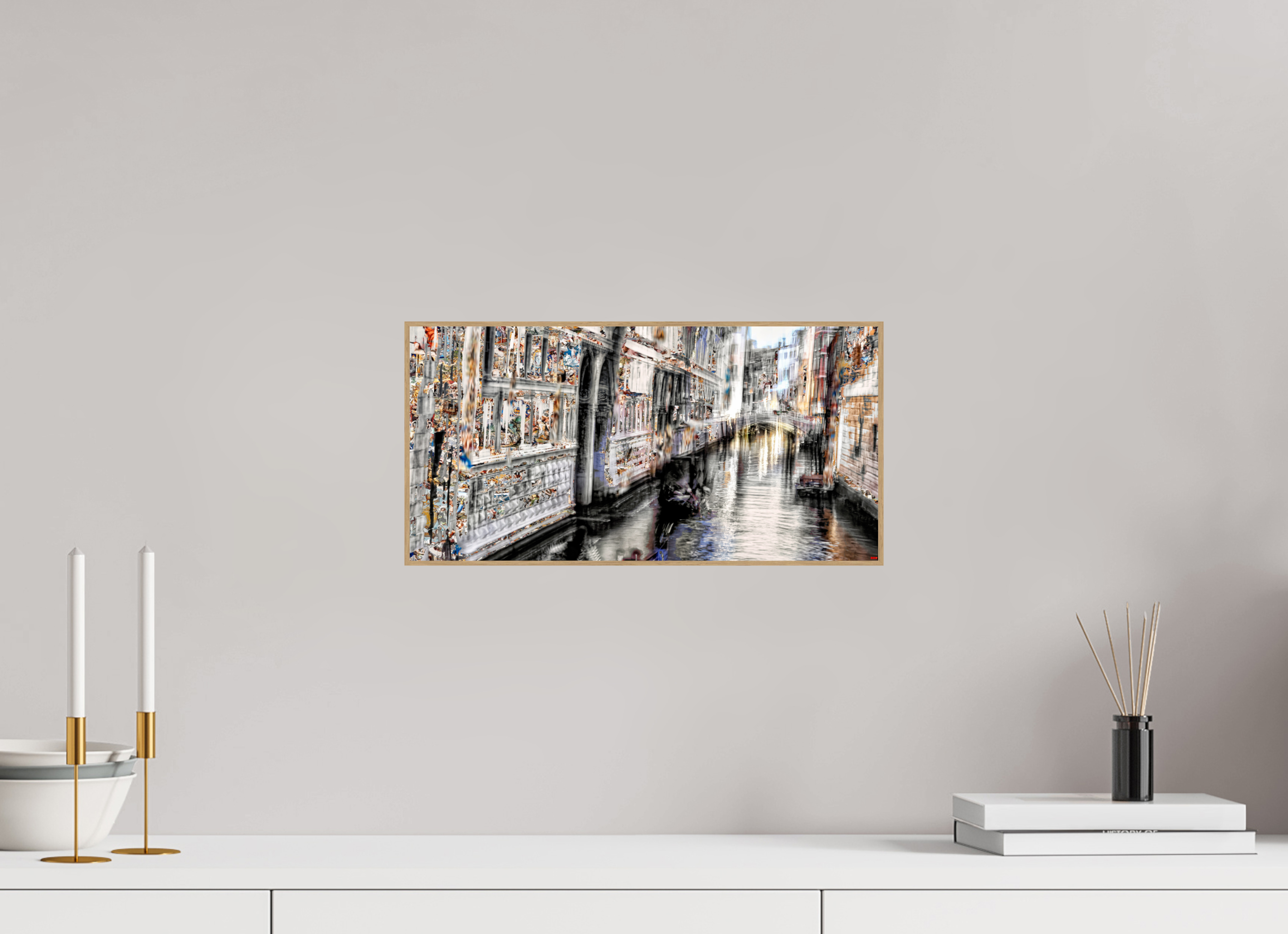 40 x 20 cm, Foto in ArtBox aus Massivholz Eiche natur RED³ HP Amari V