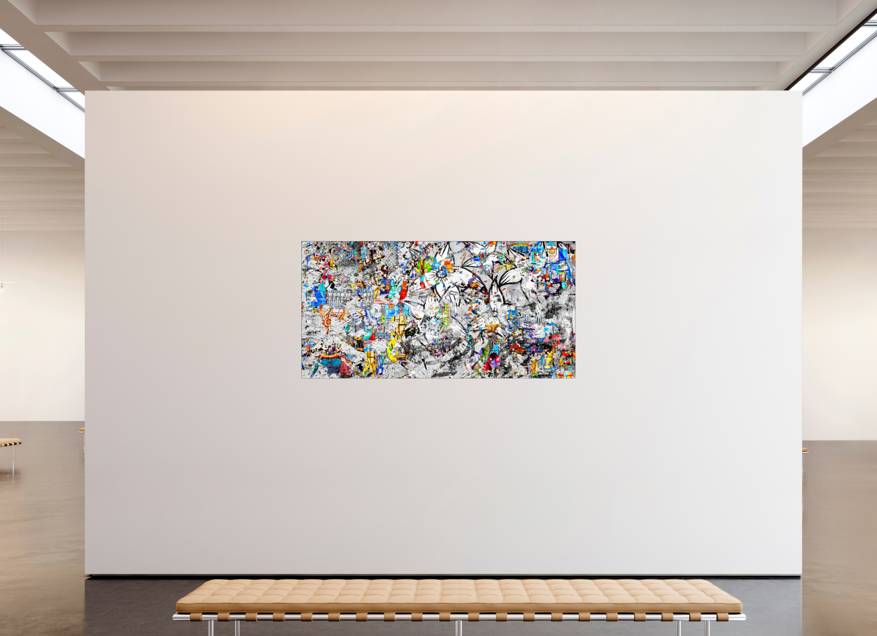 200 x 100 cm, Slimline Einfassung schwarz unter 2mm Acrylglas FA SCSI Miraaj V