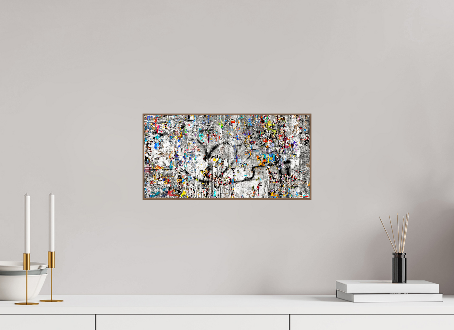 40 x 20 cm, Foto in ArtBox aus Massivholz Nussbaum RED³ SCSI Mu&