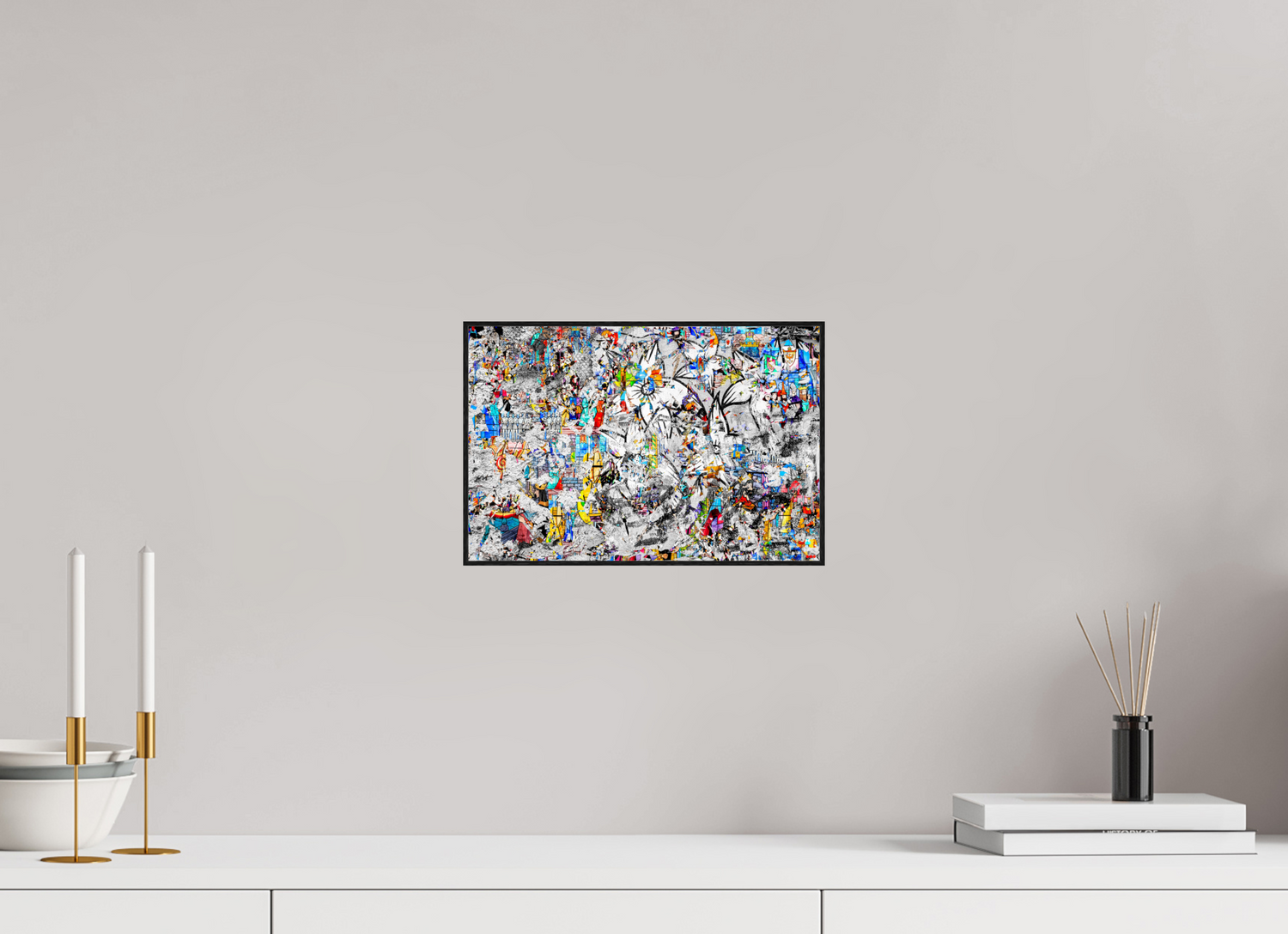 30 x 20 cm, Foto in ArtBox aus Massivholz Eiche schwarz RED³ SCSI Miraaj I