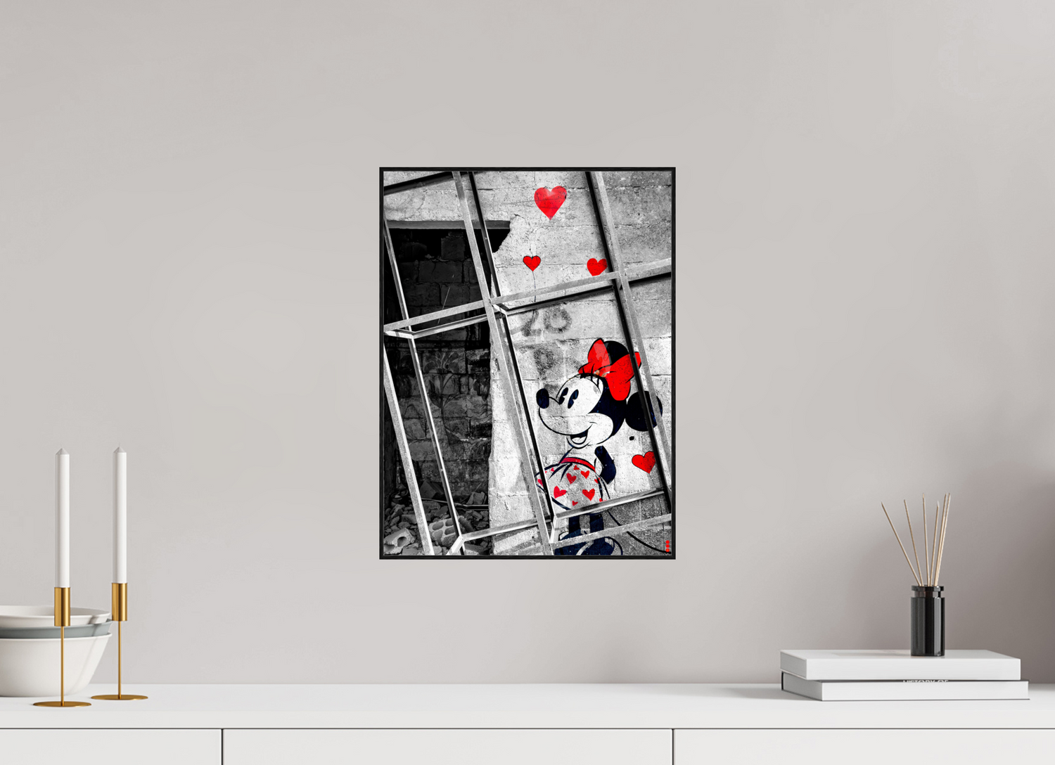 30 x 40 cm, Foto in ArtBox aus Massivholz Eiche schwarz RED³ SCSI Madiar III