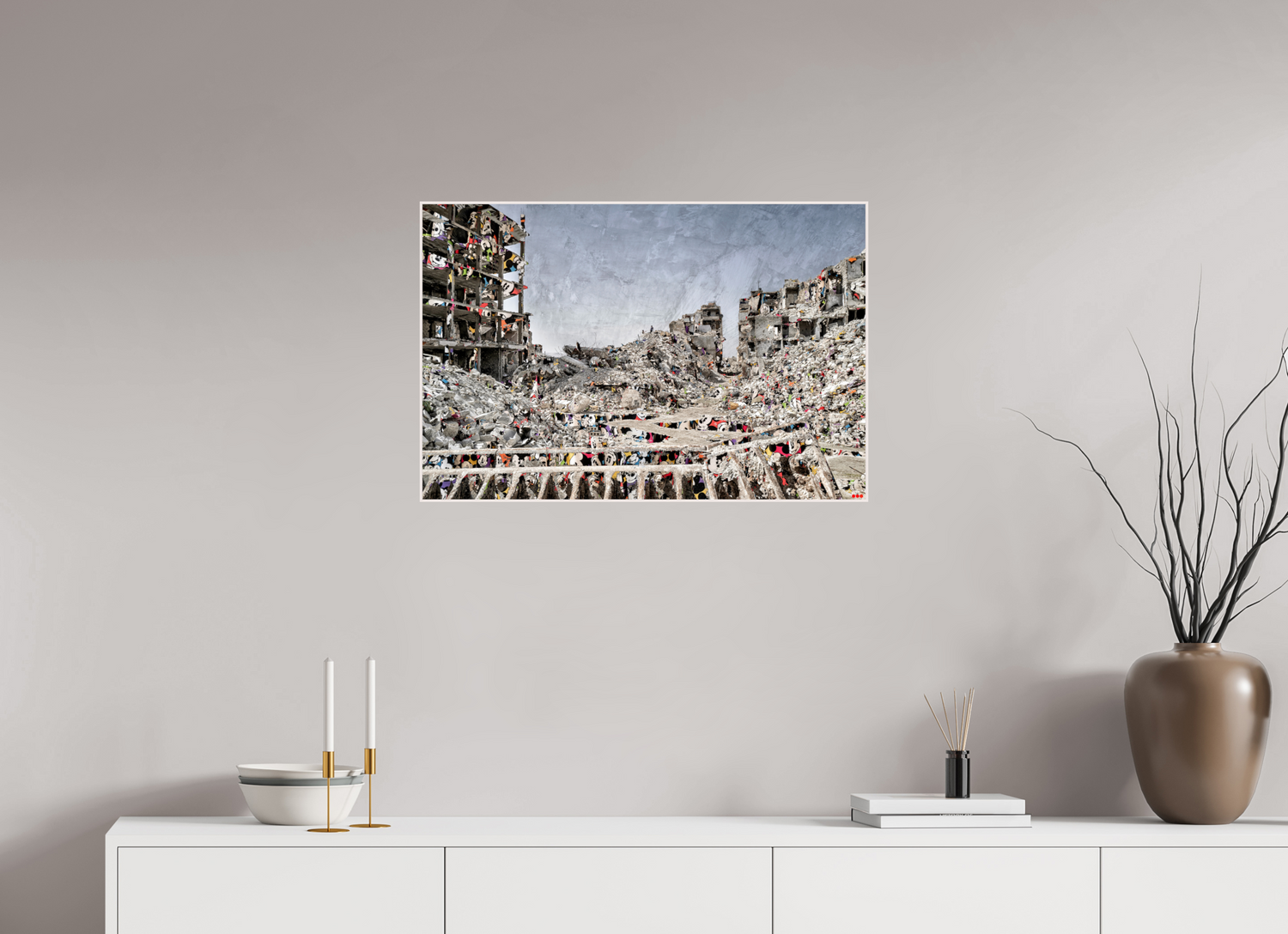 75 x 50 cm, Foto in ArtBox aus Massivholz Ahorn weiß RED³ SCSI Majid I
