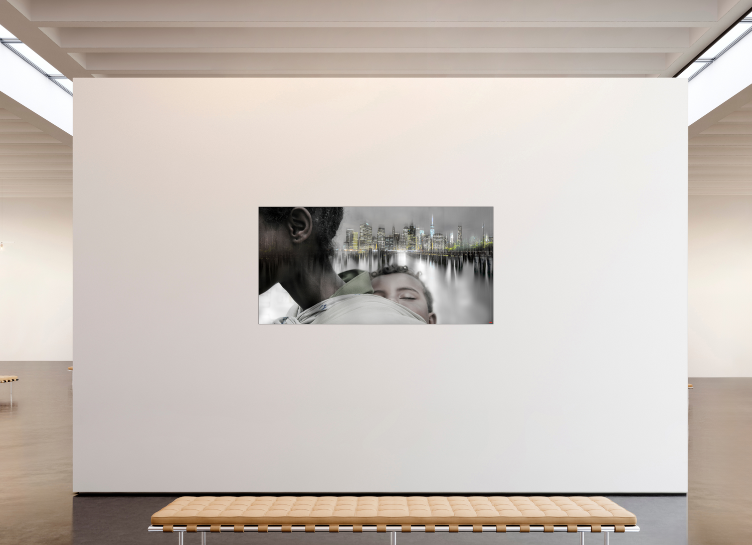 200 x 100 cm, Slimline Einfassung schwarz unter 2mm Acrylglas FA HP Aisha V