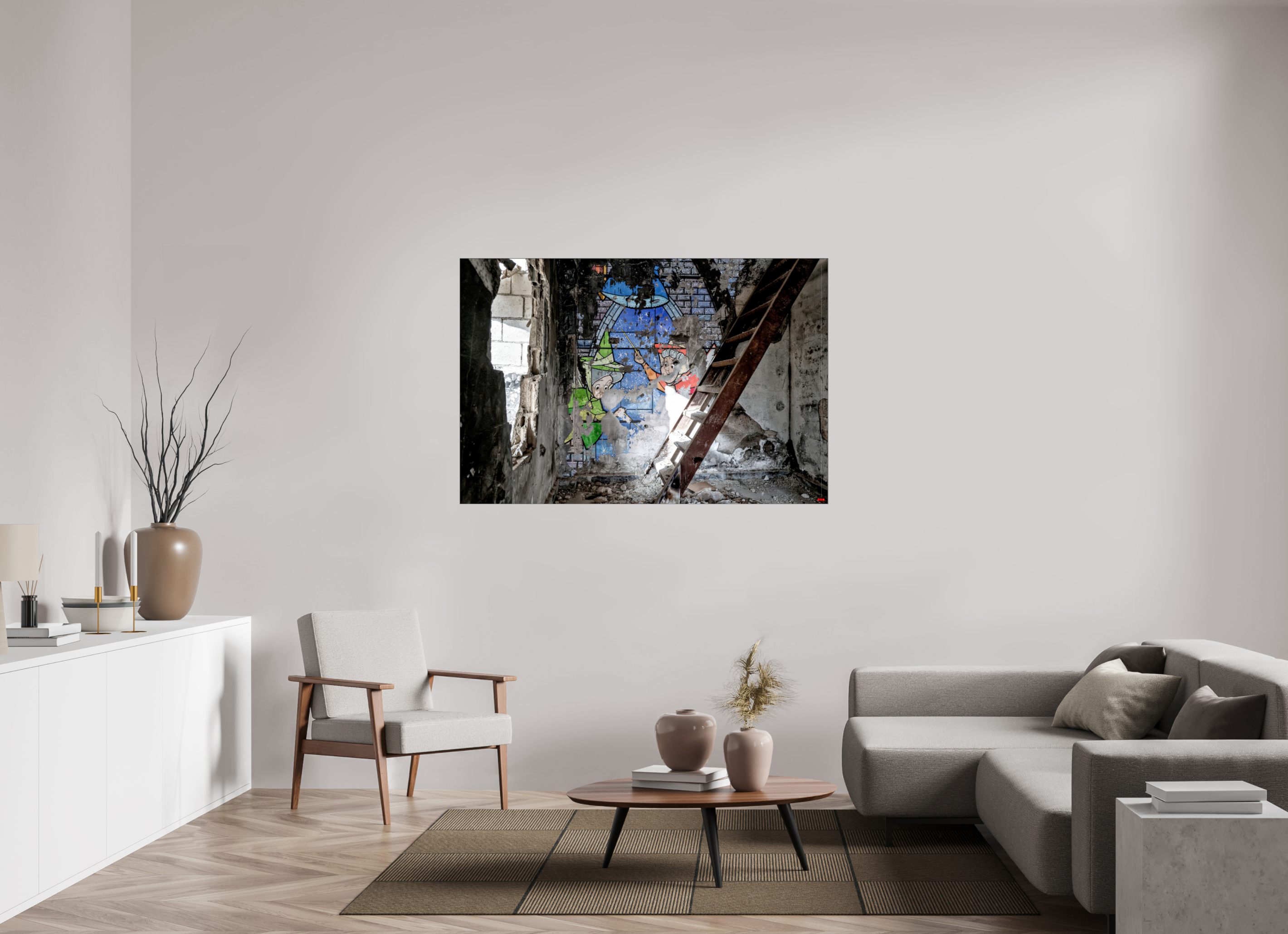 150 x 100 cm, Slimline Einfassung schwarz unter 2mm Acrylglas FA SCSI Mazaya I