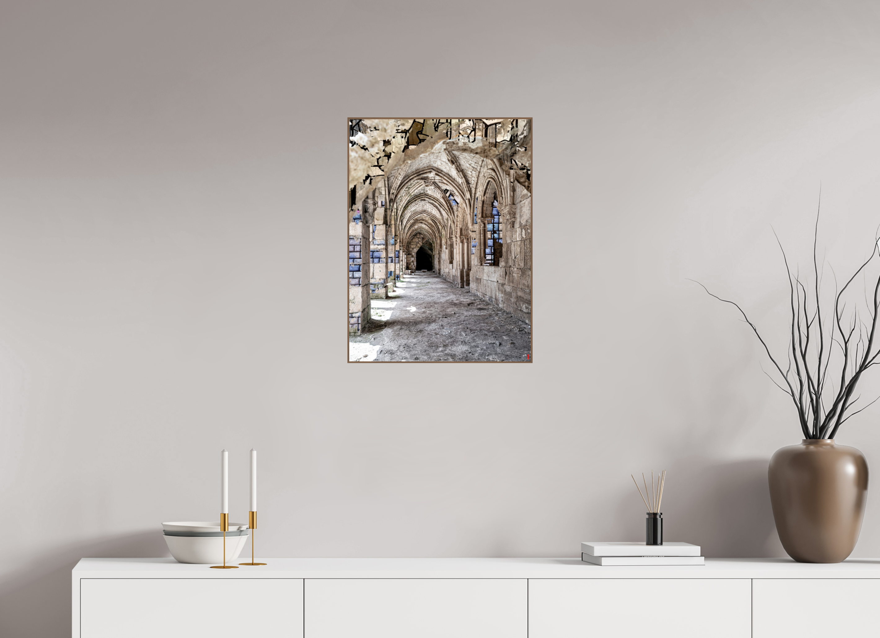 45 x 60 cm, Foto in ArtBox aus Massivholz Nussbaum RED³ SCSI Mehdiya III