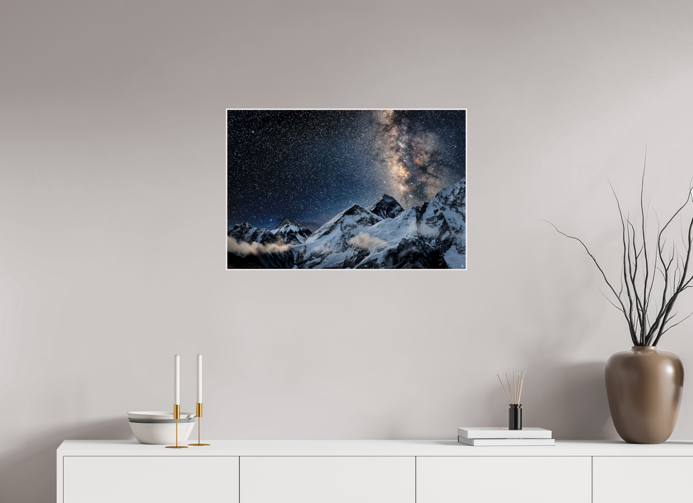 75 x 50 cm, Foto in ArtBox aus Massivholz Ahorn weiß RED³ Sangmo I