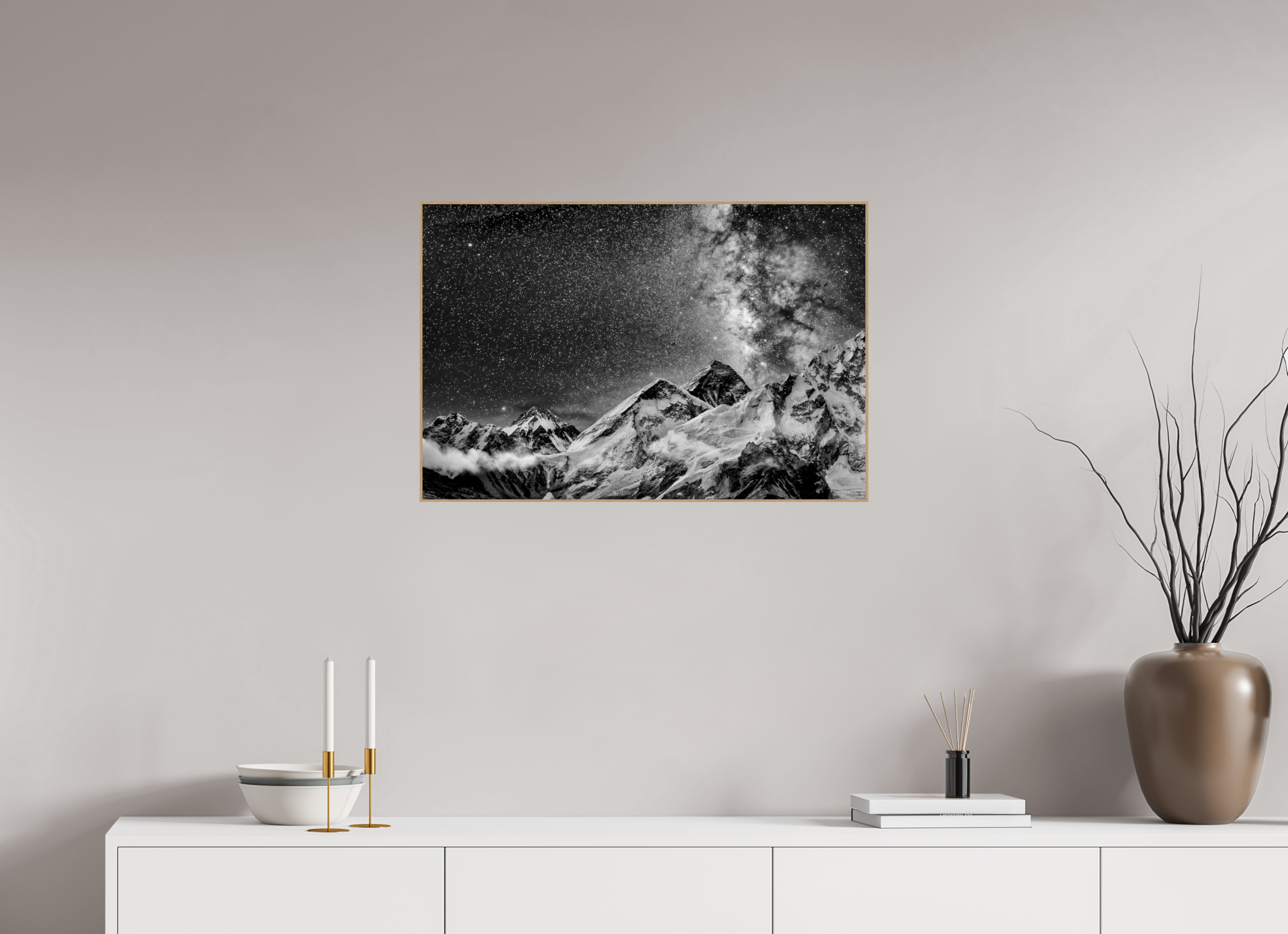 75 x 50 cm, Foto in ArtBox aus Massivholz Eiche natur RED³ Sopan I