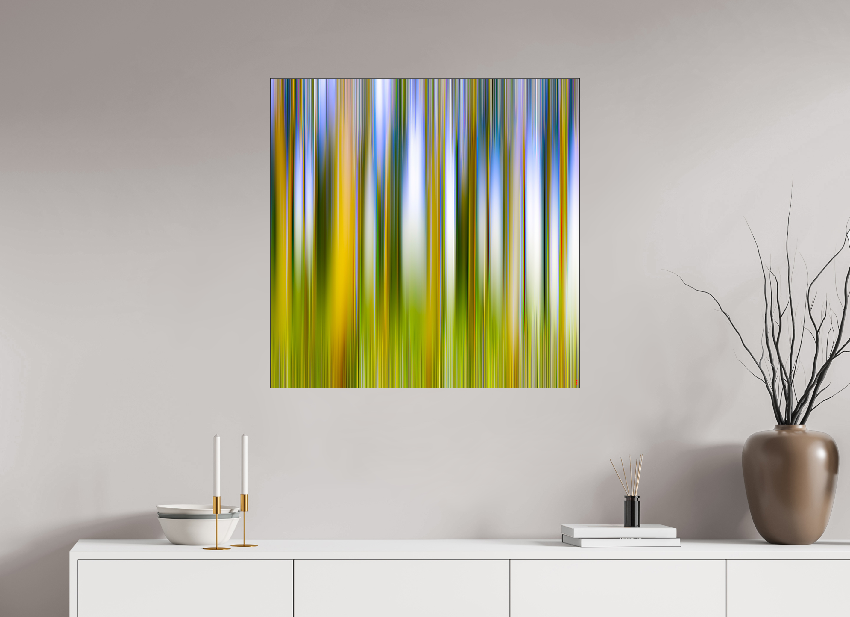 80 x 80 cm, Slimline Einfassung schwarz unter 2mm Acrylglas FA PH Ayashe II