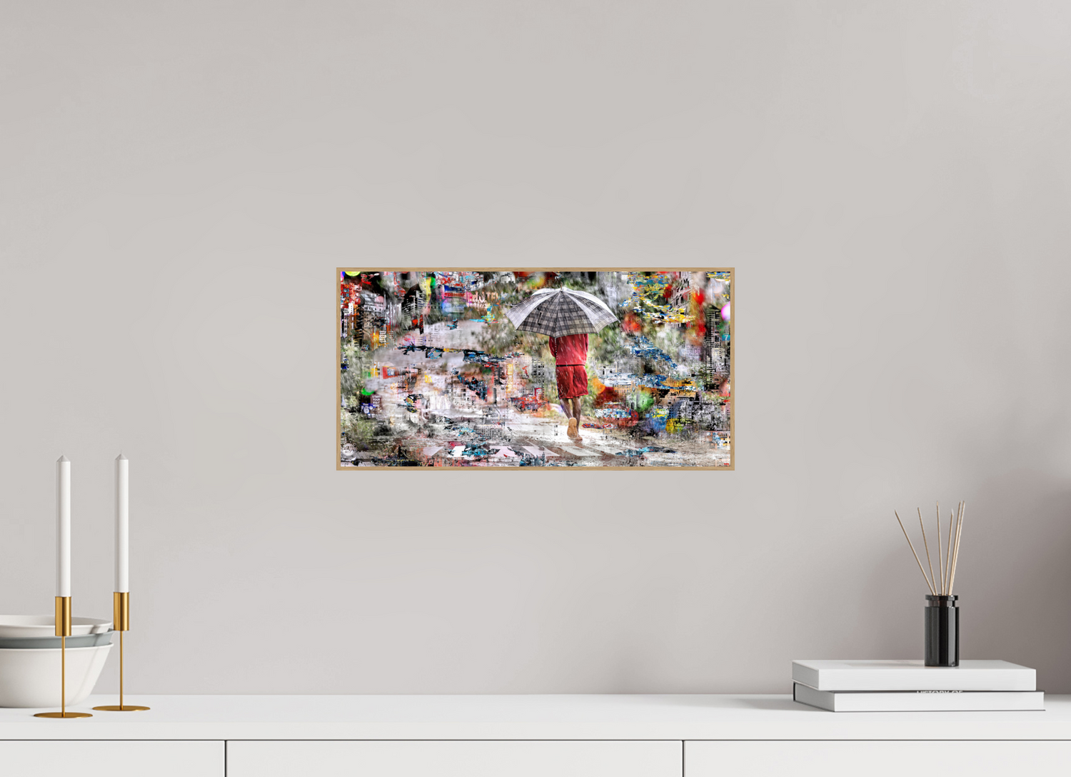 40 x 20 cm, Foto in ArtBox aus Massivholz Eiche natur RED³ HP Wash V