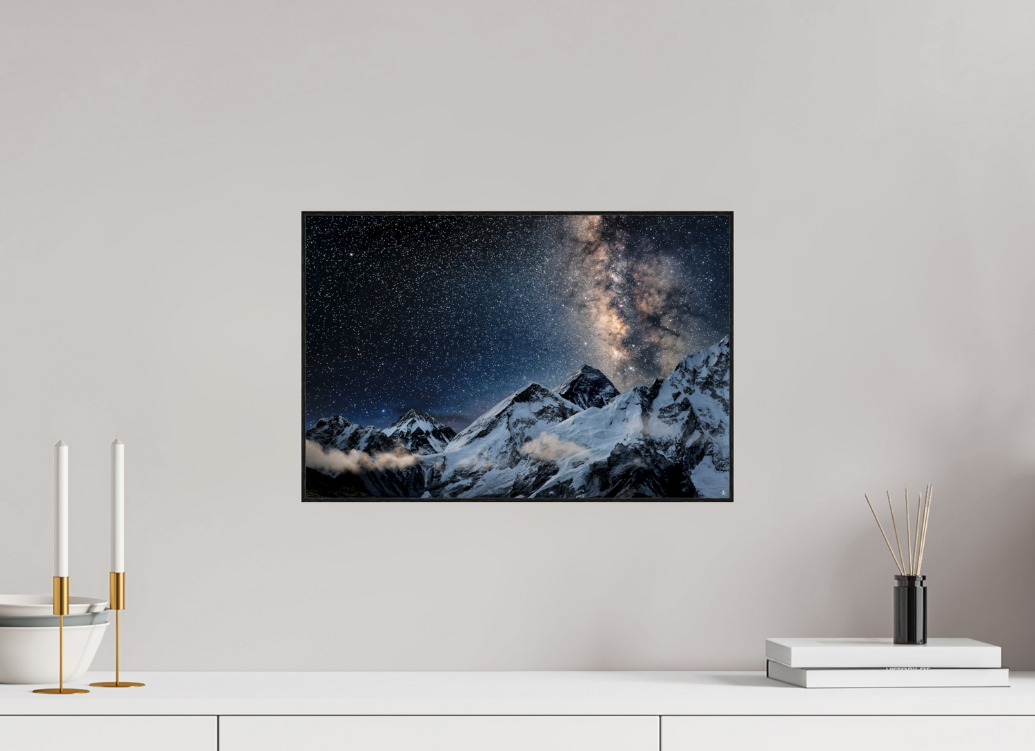 45 x 30 cm, Foto in ArtBox aus Massivholz Eiche schwarz RED³ Sangmo I