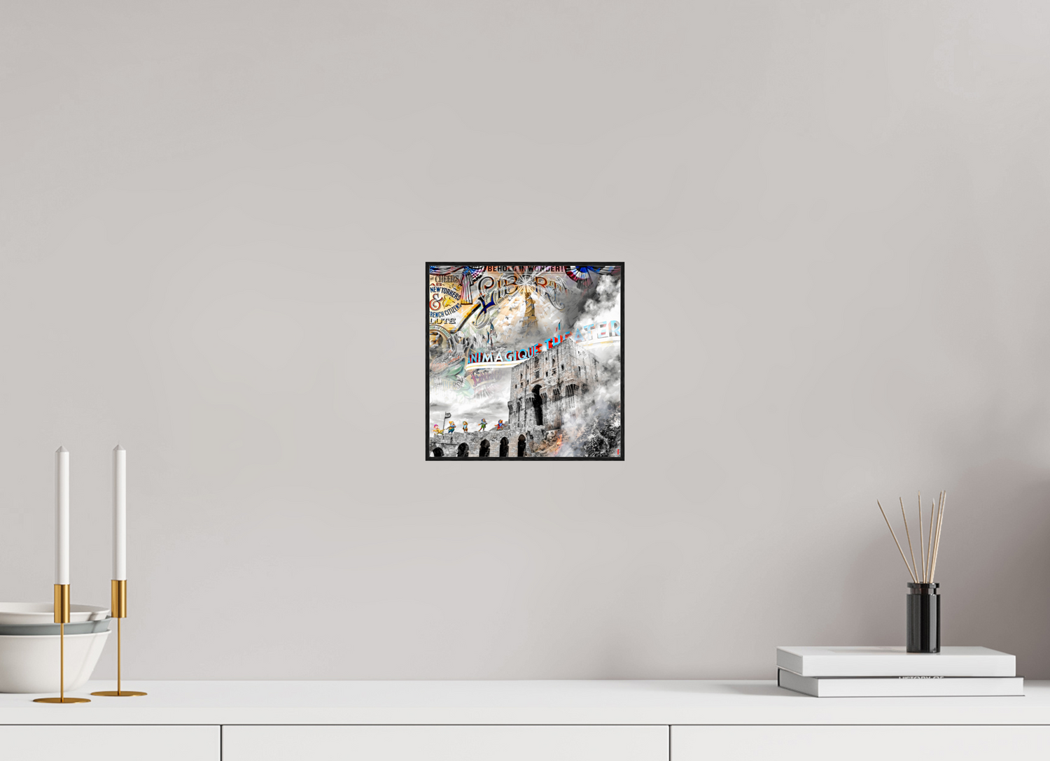 20 x 20 cm, Foto in ArtBox aus Massivholz Eiche schwarz RED³ SCSI Mumtaz II