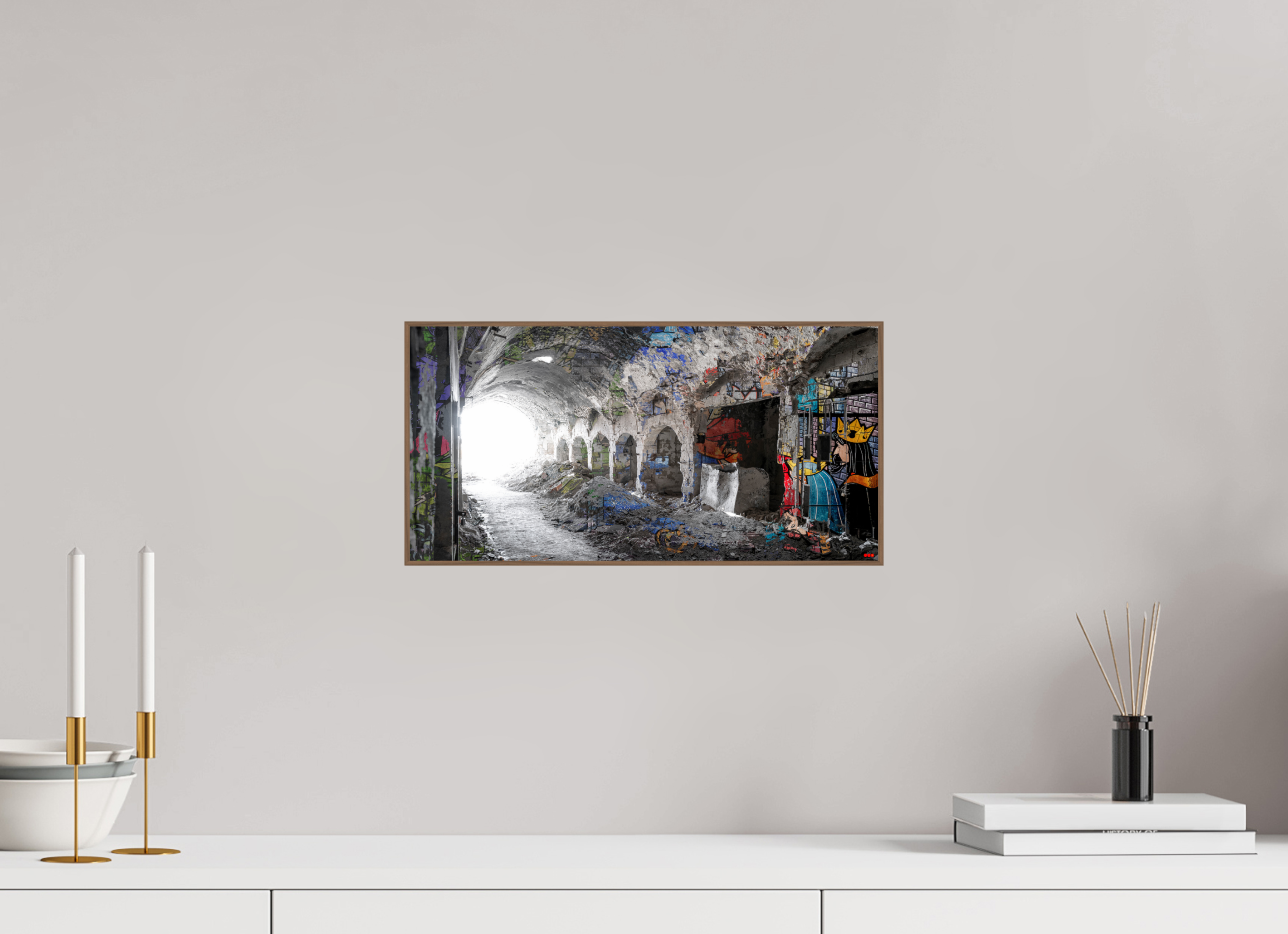 40 x 20 cm, Foto in ArtBox aus Massivholz Nussbaum RED³ SCSI Maysa V