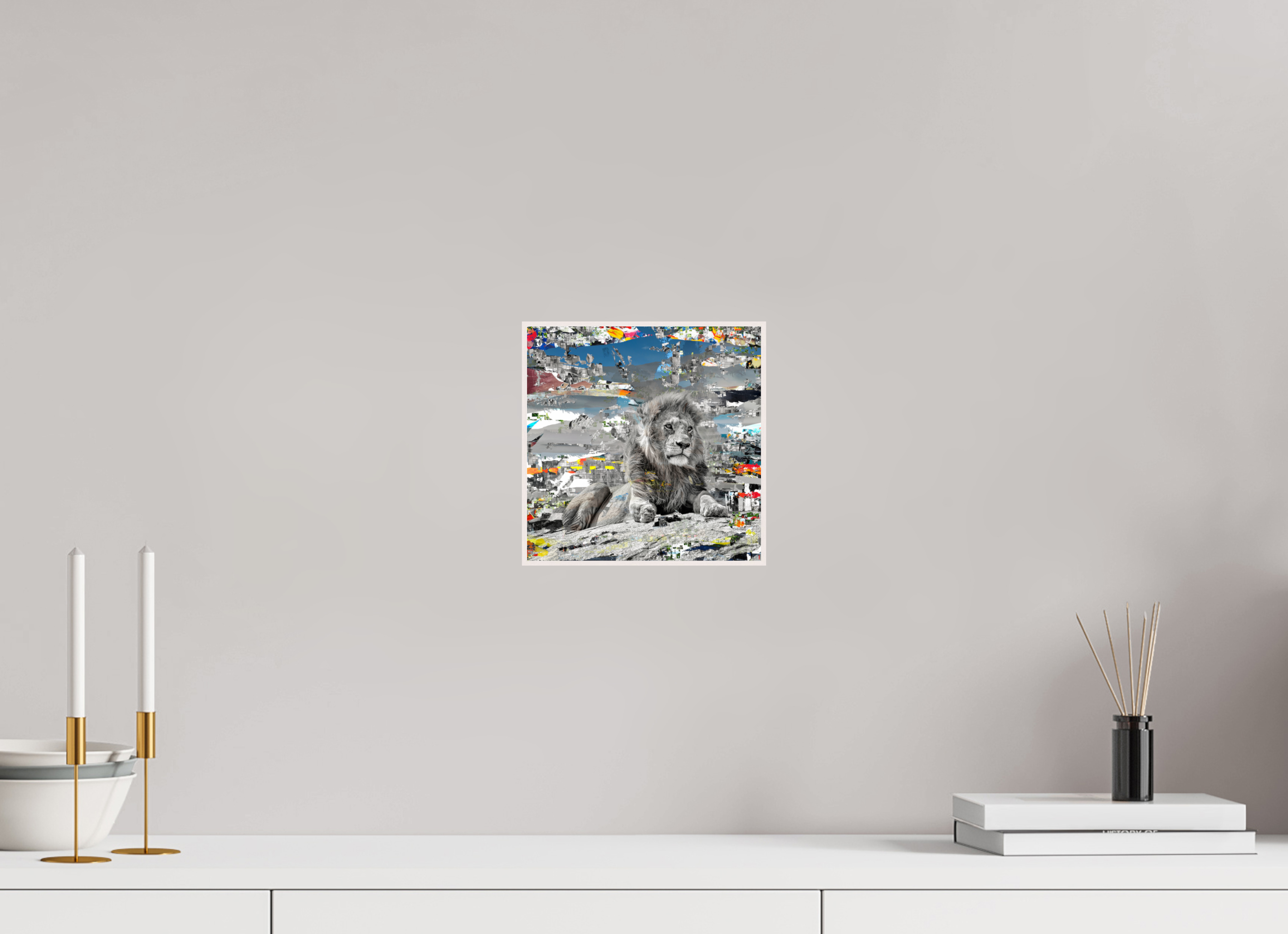 20 x 20 cm, Foto in ArtBox aus Massivholz Ahorn weiß RED³ WC Jabari II