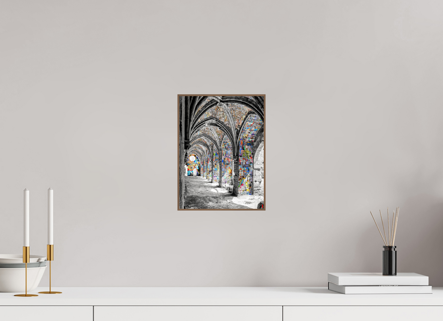 21 x 28 cm, Foto in ArtBox aus Massivholz Nussbaum RED³ SCSI Malik III