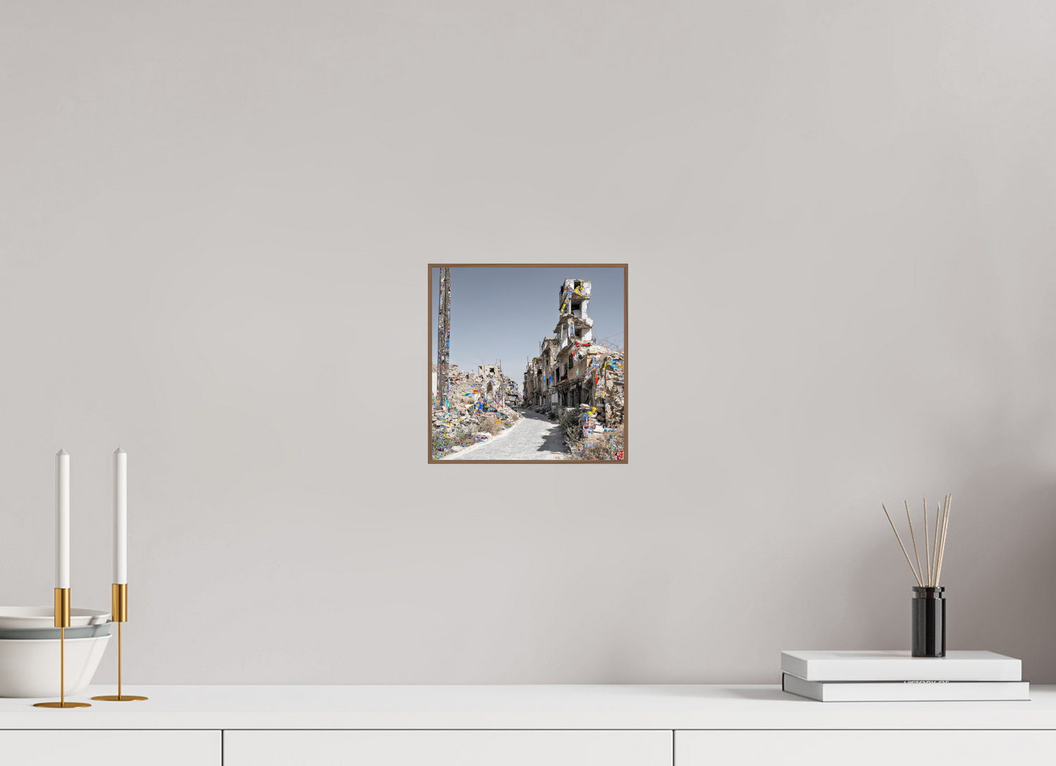 20 x 20 cm, Foto in ArtBox aus Massivholz Nussbaum RED³ SCSI Madiha II