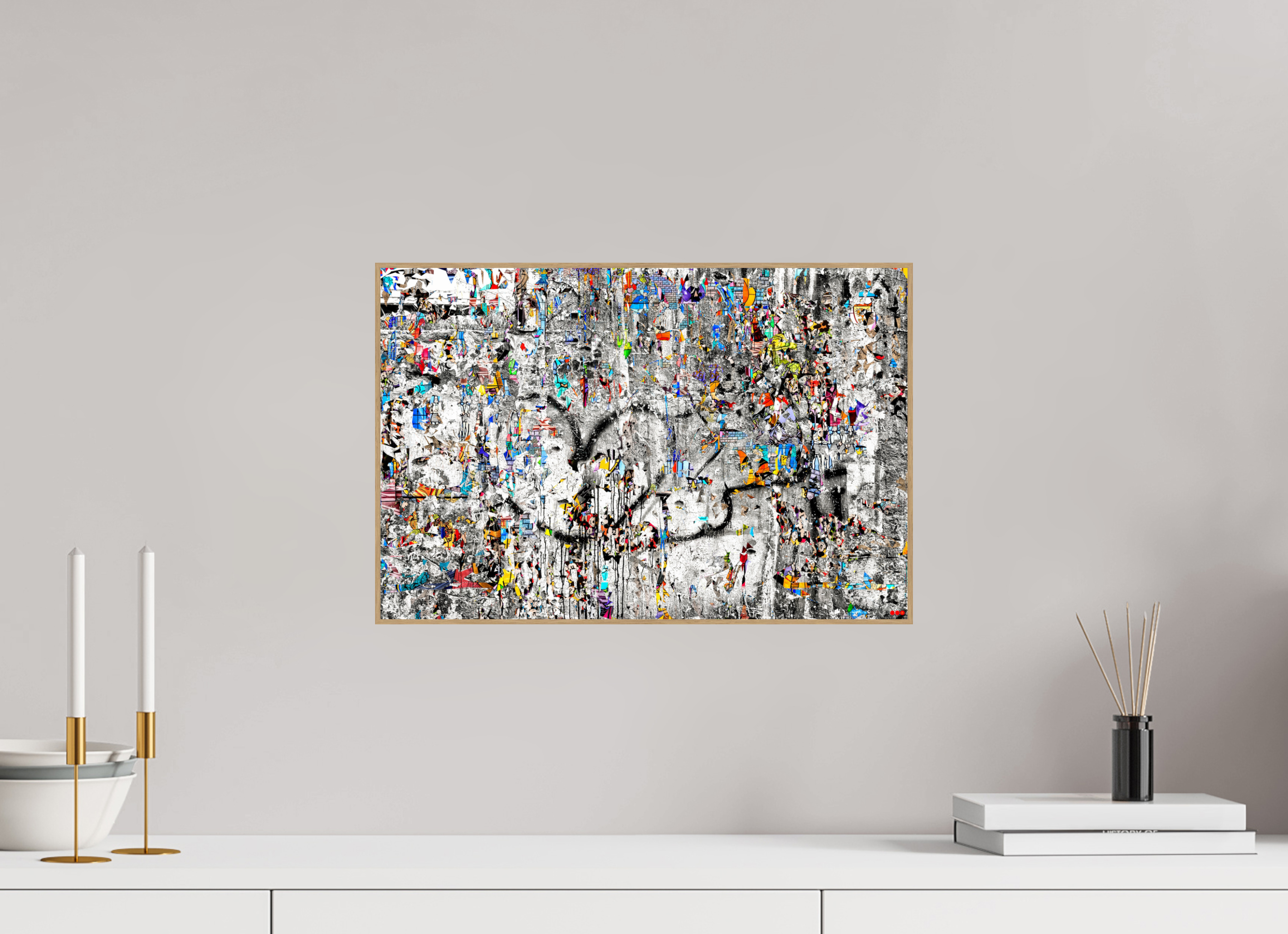 45 x 30 cm, Foto in ArtBox aus Massivholz Eiche natur RED³ SCSI Mu&