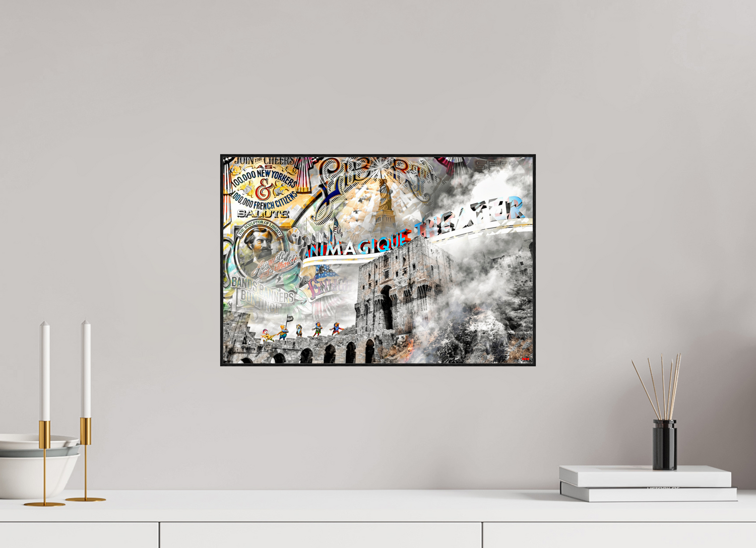 45 x 30 cm, Foto in ArtBox aus Massivholz Eiche schwarz RED³ SCSI Mumtaz I