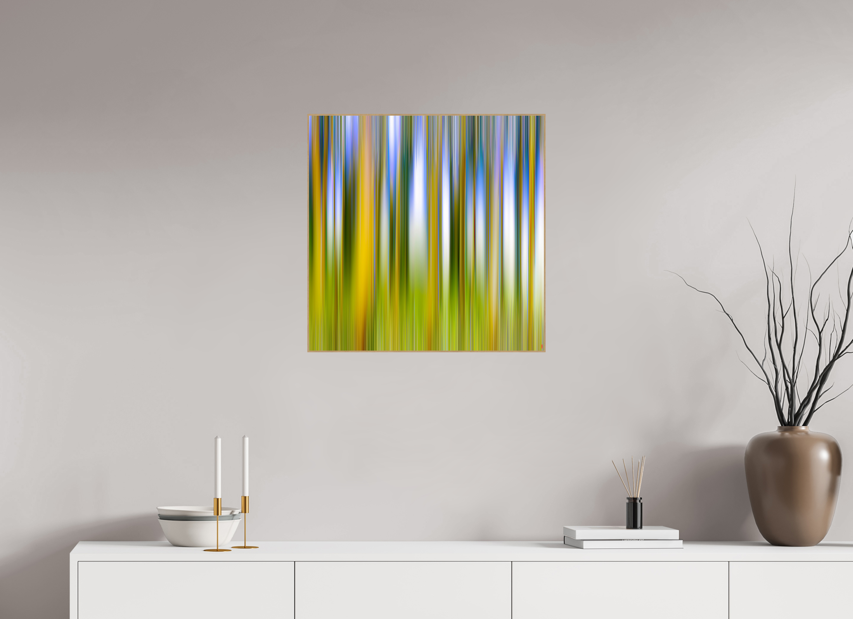 60 x 60 cm, Foto in ArtBox aus Massivholz Eiche natur RED³ PH Ayashe II