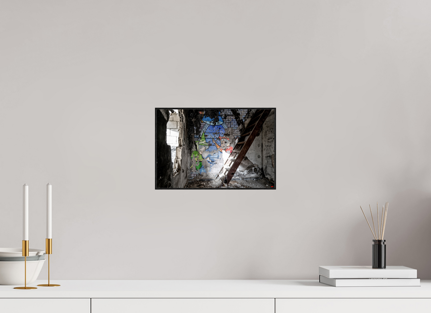 30 x 20 cm, Foto in ArtBox aus Massivholz Eiche schwarz RED³ SCSI Mazaya I