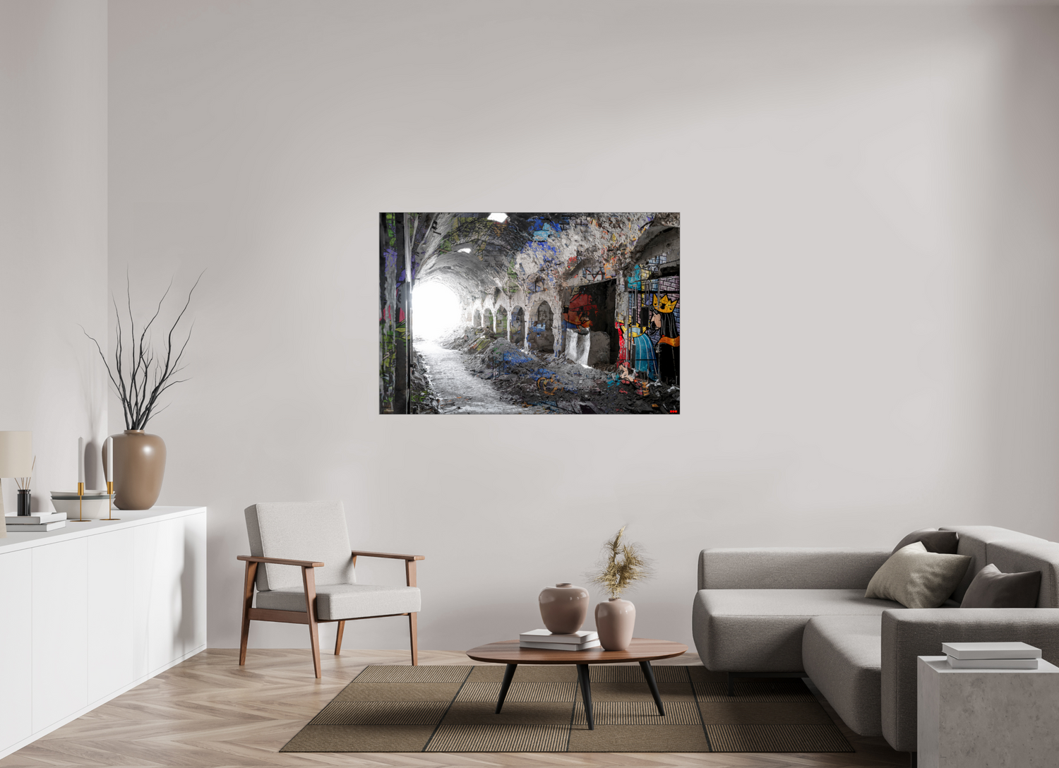 149 x 100 cm, Slimline Einfassung schwarz unter 2mm Acrylglas FA SCSI Maysa I